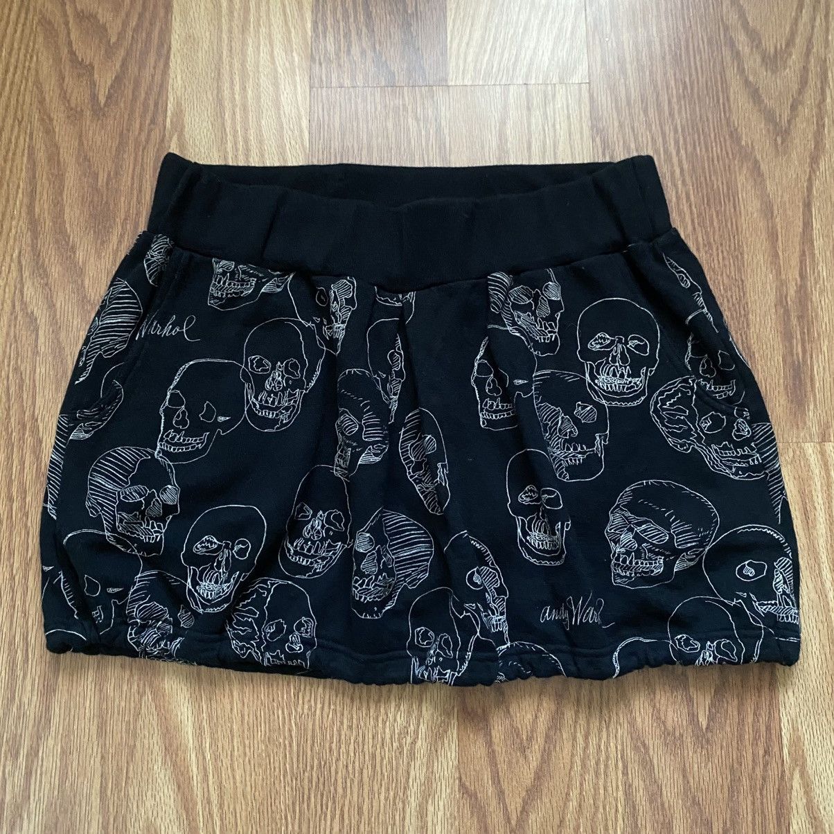 Andy Warhol × Hysteric Glamour hysteric glamour x andy warhol skull print mini skirt Size 26" / US 2 / IT 38 - 1 Thumbnail