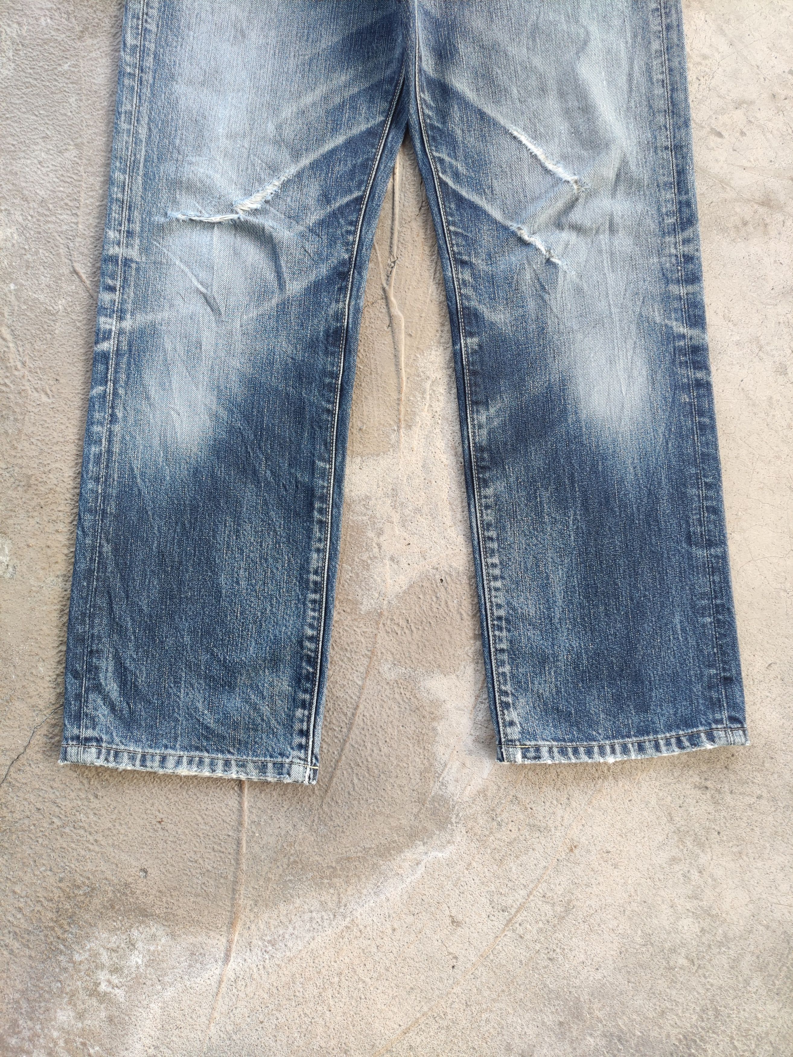 Japanese Brand Vintage japanese Jean Distressed Faded Denim Pants Size US 33 - 4 Thumbnail