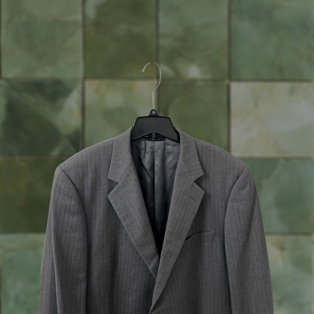Brooks Brothers Brooks Brothers Blazer Jacket Mens 44/39 Gray Pinstripe 100% Wool Made in Italy - Classic Business Suit Size 44R - 1 Thumbnail