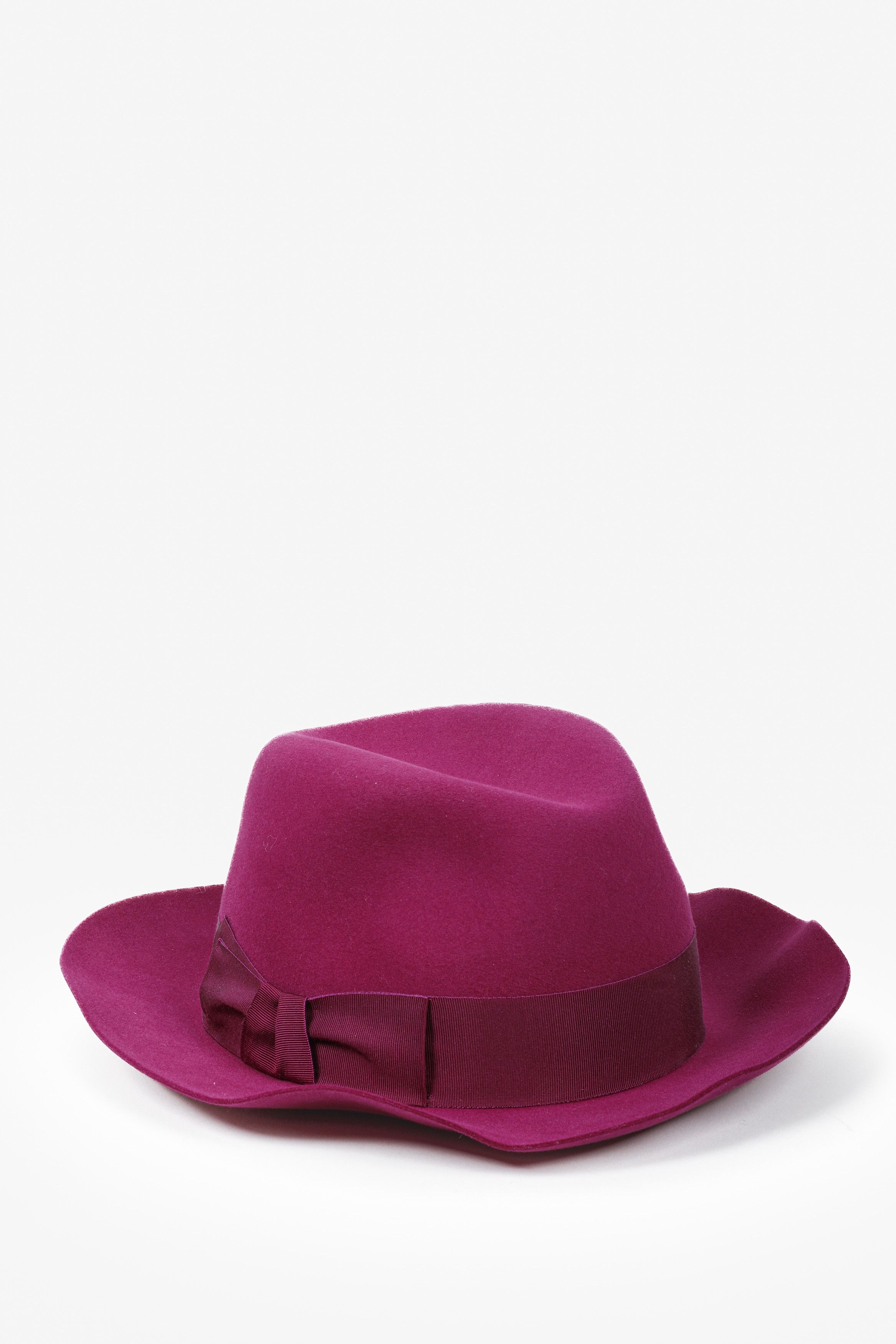 Hermès Pulm Rabbit Felt Hat with Bow
