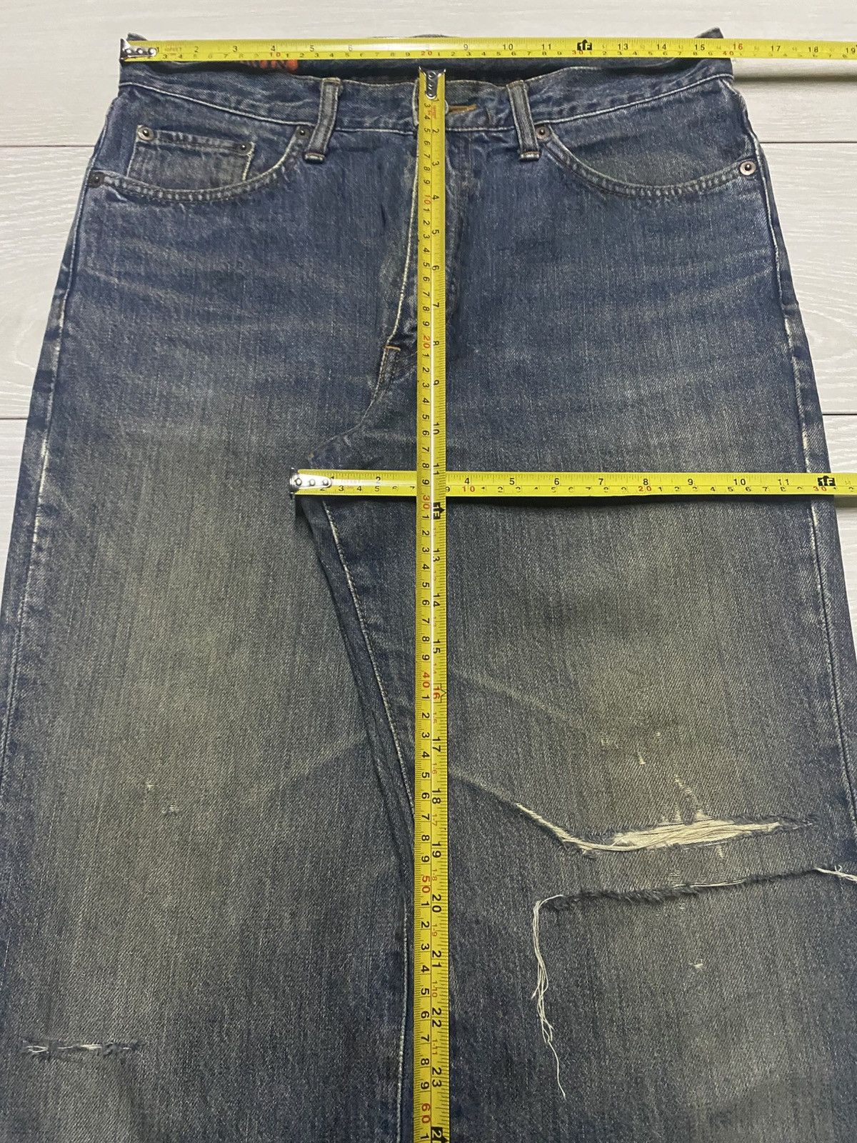 Edwin Rare Vintage Edwin Frontier Orange Tab Mud Wash Jeans Size US 31 - 14 Thumbnail