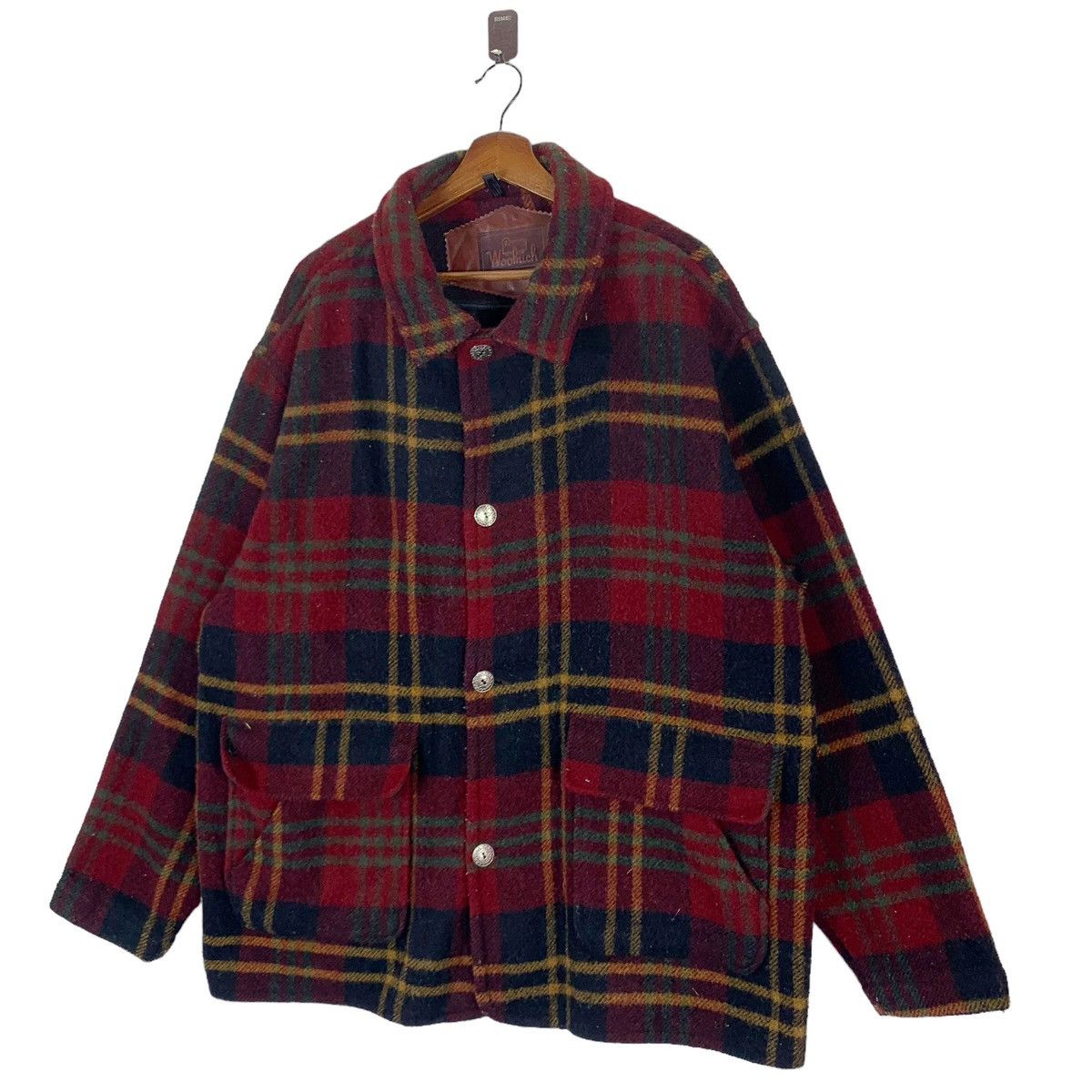 Vintage × Woolrich Woolen Mills Vintage 80s Woolrich Woolen Mills Tartan Wool Button Jacket Size US XL / EU 56 / 4 - 2 Thumbnail
