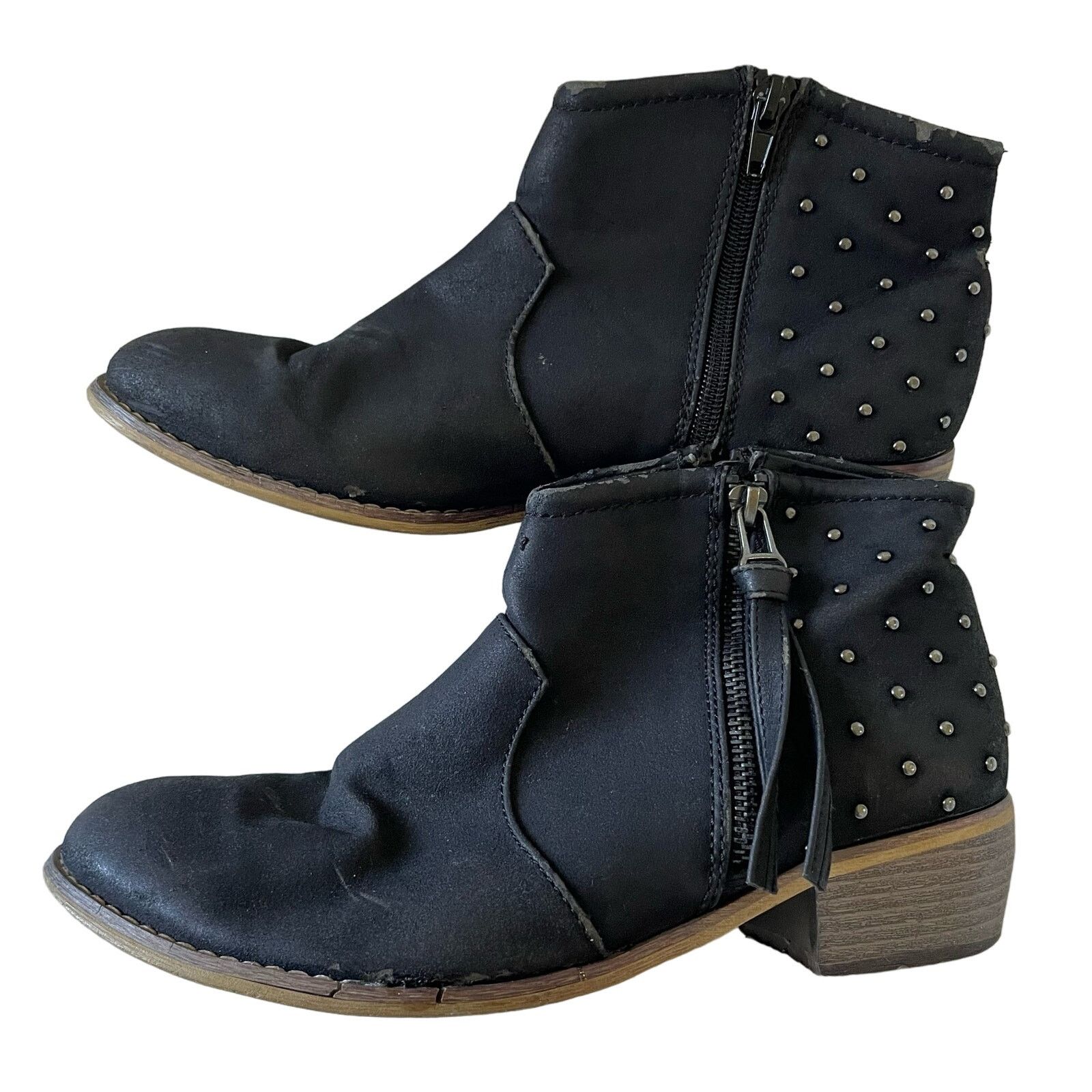 Kohl's Black Studded Booties Size US 9 / IT 39 - 5 Thumbnail