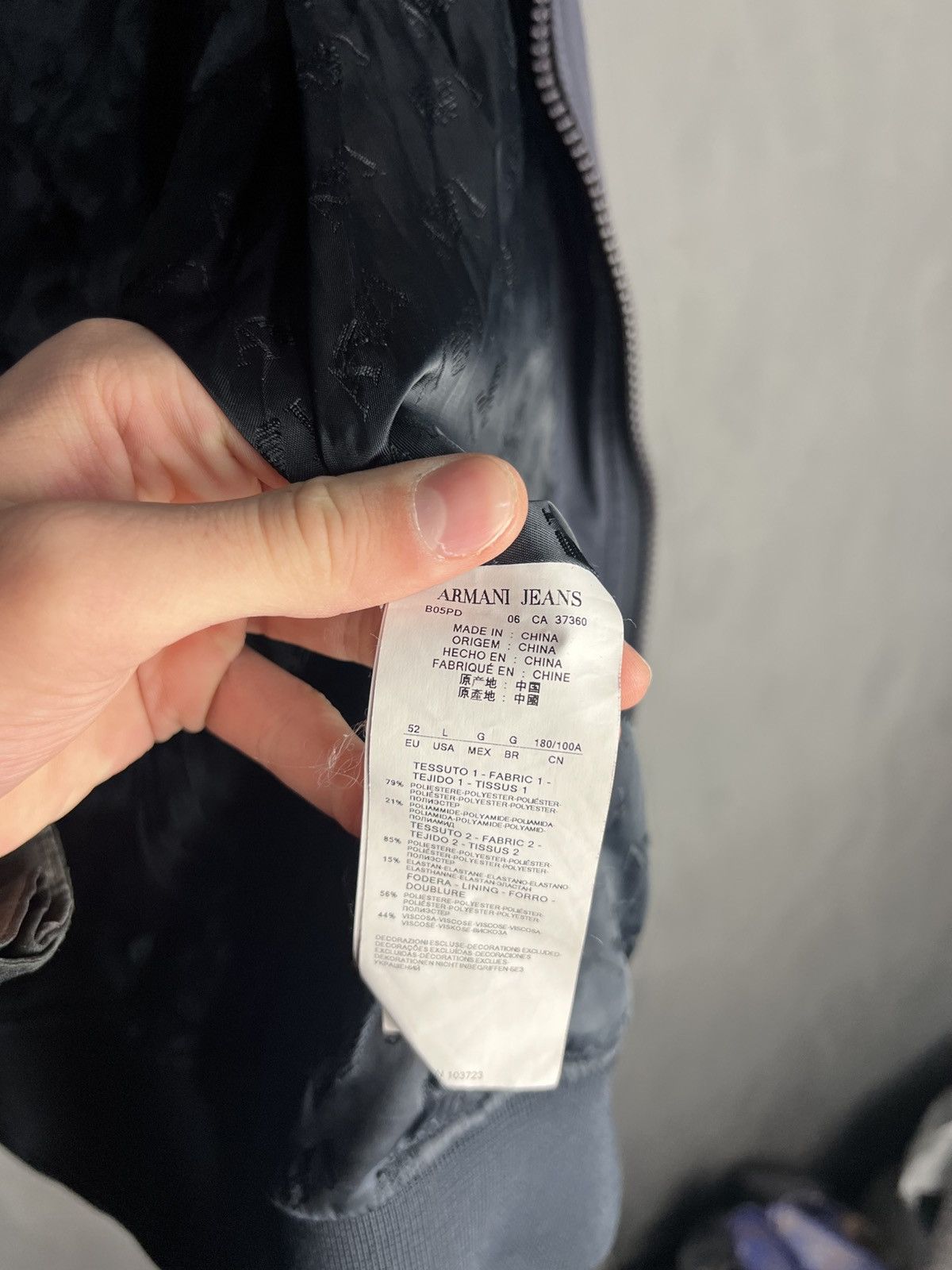 Armani Armani nylon bomber Jacket blue Size US L / EU 52-54 / 3 - 8 Thumbnail