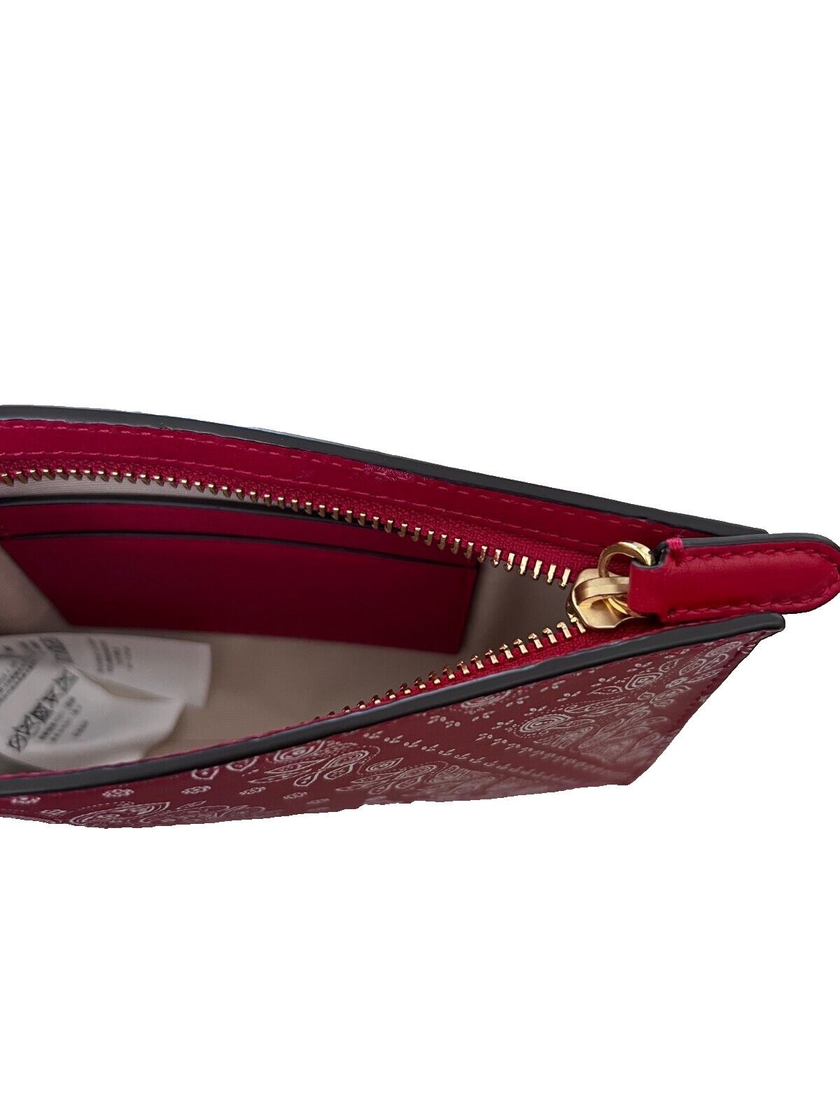 Ralph Lauren LAUREN Ralph Lauren Floral Bandana Zip Leather Wristlet Red Size ONE SIZE - 5 Thumbnail