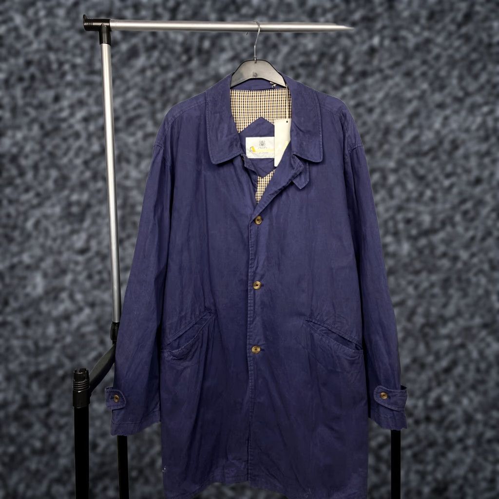 Aquascutum Aquascutum Trench Coat Jacket XL Mens Blue Vintage Size US XL / EU 56 / 4 - 1 Thumbnail