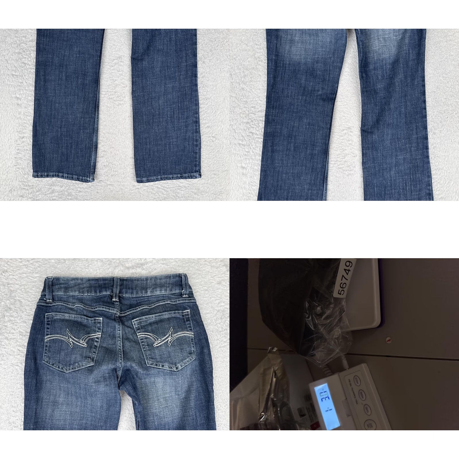 Wrangler Wrangler Jeans Bootcut Juniors 7X30 Blue Medium Wash Low Rise Stretch 28x28 Regular Women Retro Cowboy 5-Pocket Embroidered Denim Pants Size 28" / US 6 / IT 42 - 10 Thumbnail
