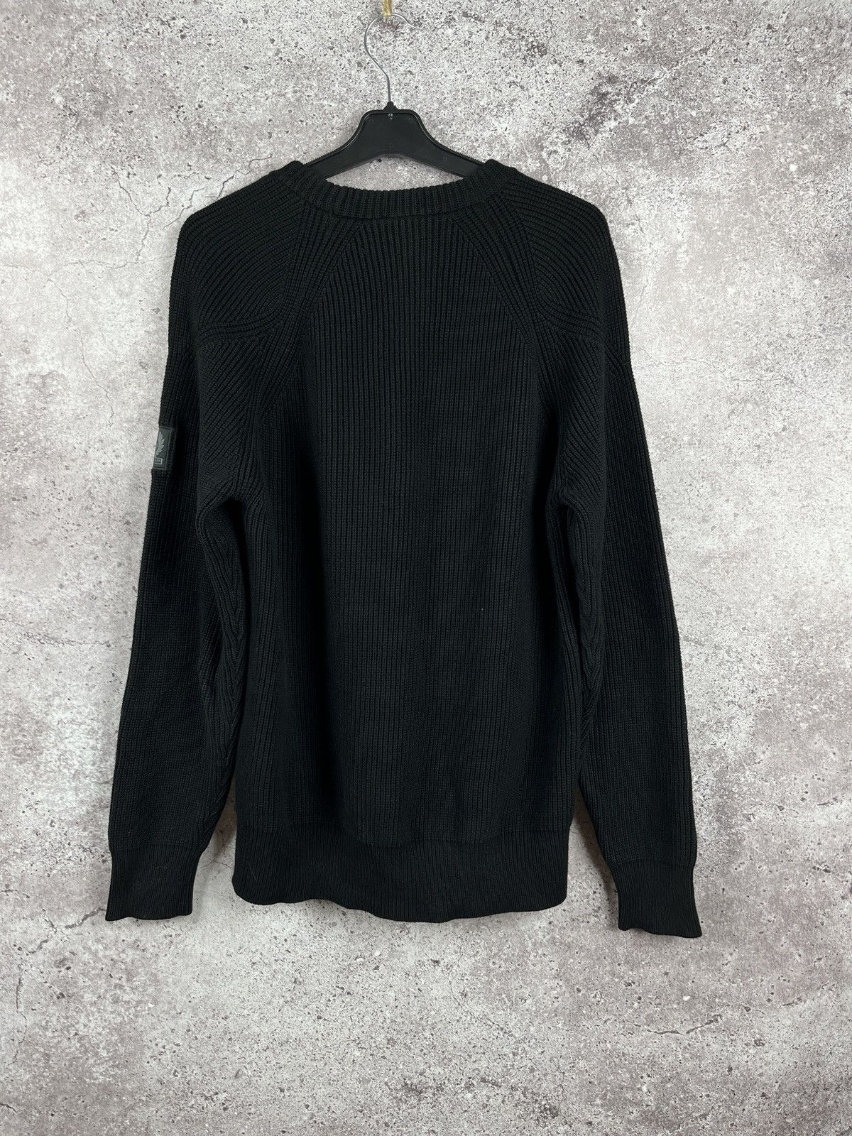 Belstaff Heavy Crew Neck Cotton Sweater Black Size US S / EU 44-46 / 1 - 3 Thumbnail