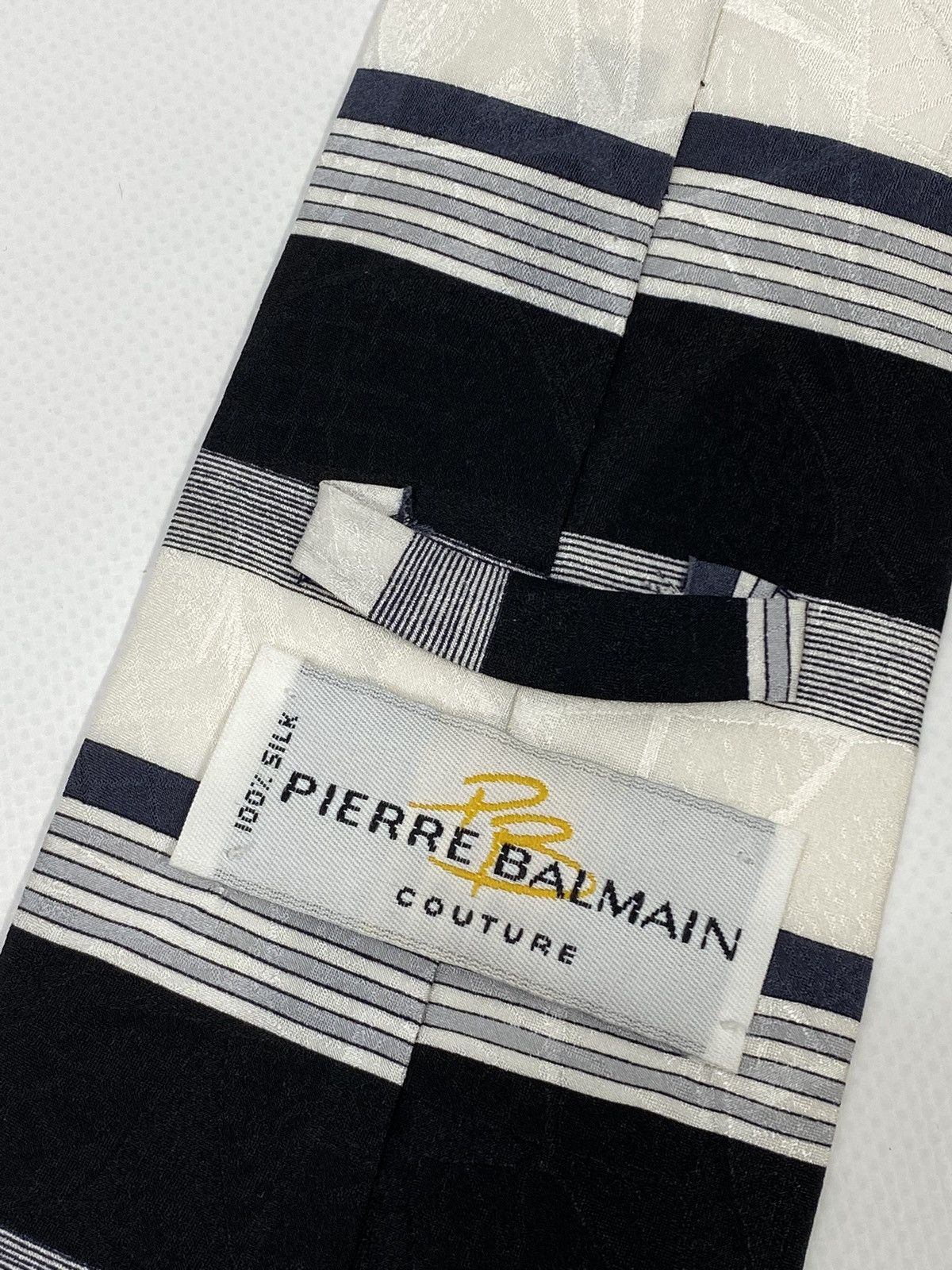 Pierre Balmain 🔥LASTDROP🔥 80s Pierre Balmain Couture Made In Korea Silk Tie Size ONE SIZE - 13 Thumbnail