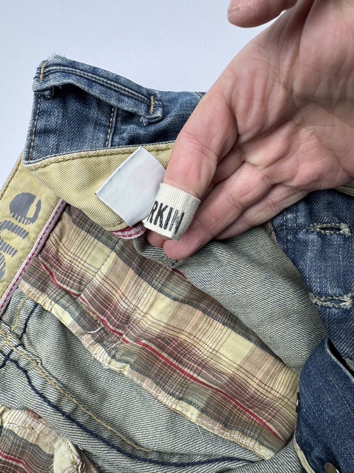 If Six Was Nine Vintage Junya Watanabe Style Distressed Jeans Size US 33 - 18 Thumbnail