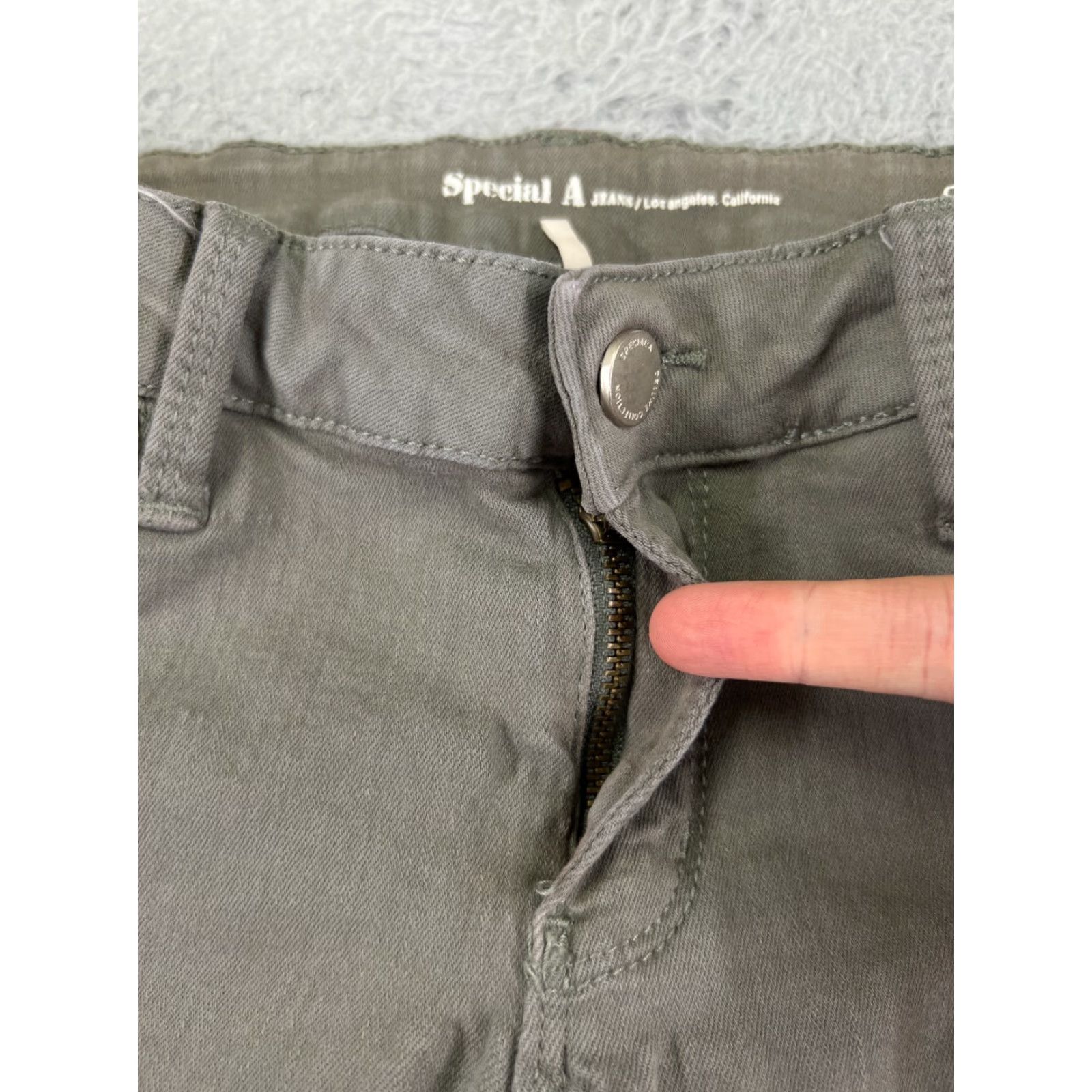 Denime VINTAGE IRIS Women’s Jeans Pants 9 Gray Denim Ankle Skinny Distressed Cotton 90s Retro Size 30" / US 8 / IT 44 - 5 Thumbnail