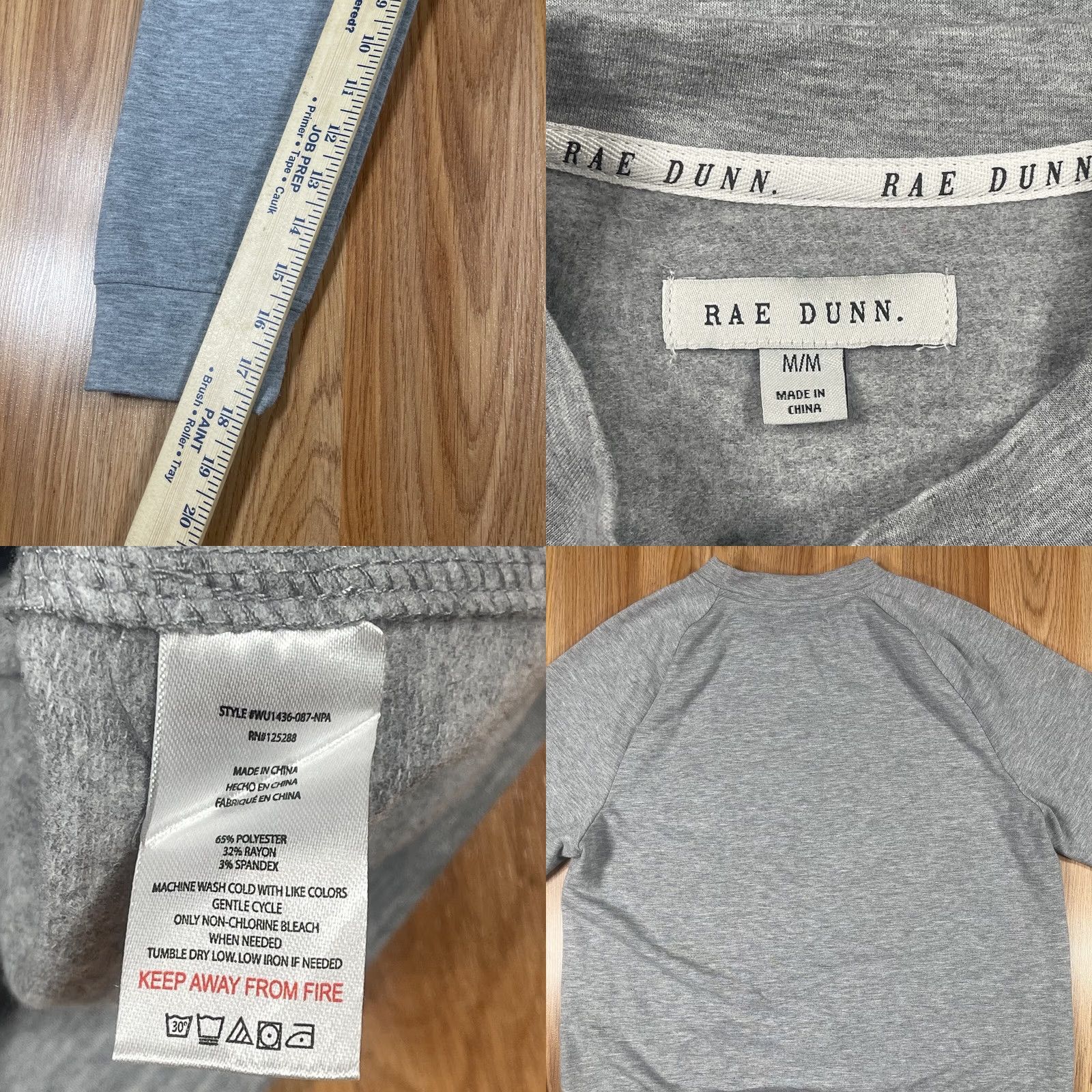 Vintage Rae Dunn Sweatshirt Womens M Medium Gray Long Sleeve Pullover Polyester Blend Size M / US 6-8 / IT 42-44 - 8 Thumbnail