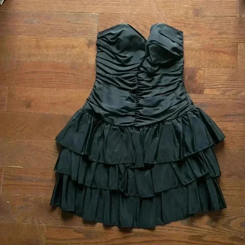 Designer VAMP Black Ruffled Dress with Bolero Jacket - Size 5 Size M / US 6-8 / IT 42-44 - 7 Thumbnail