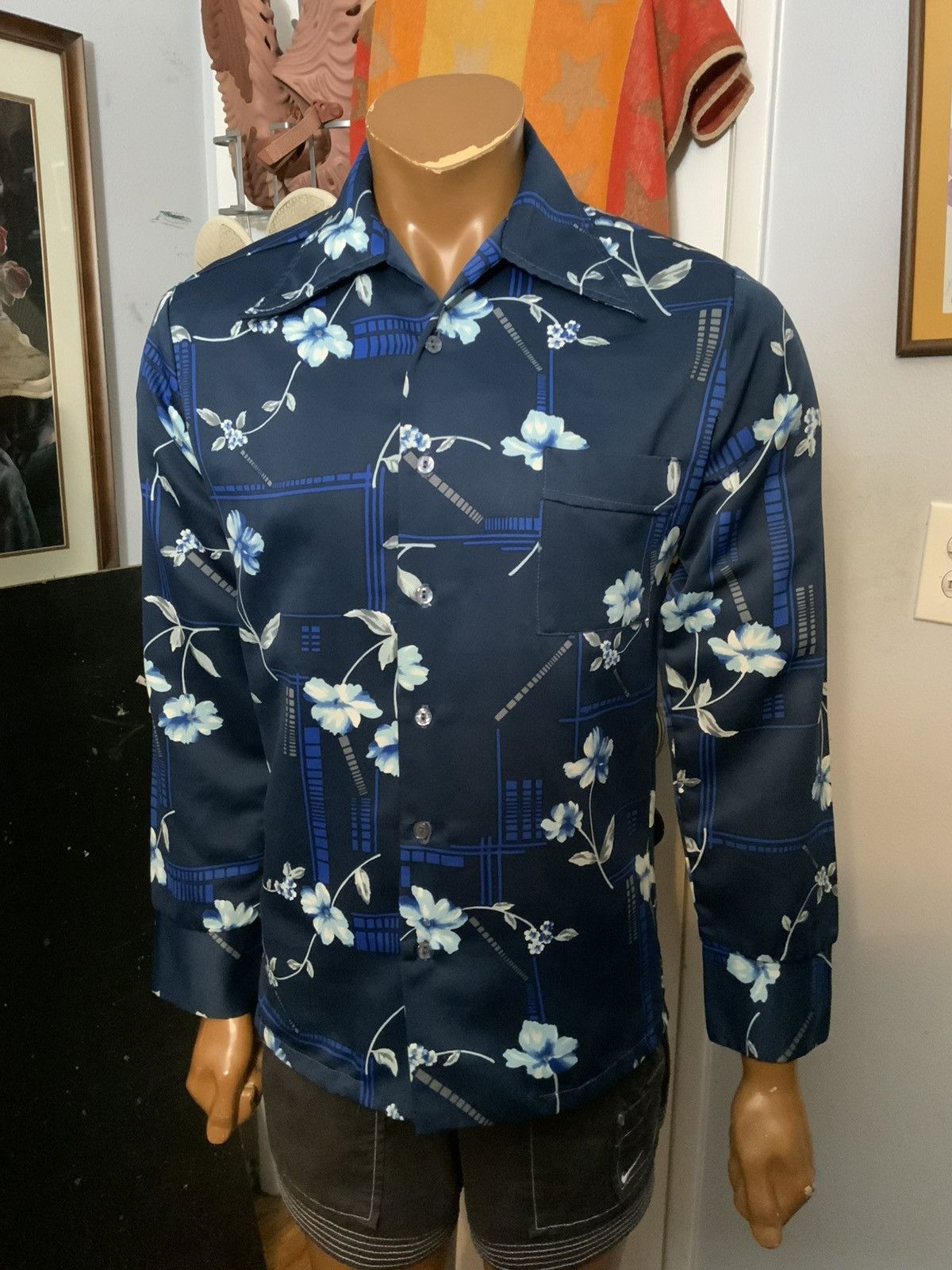 Vintage Vintage 60s 70s Kingsmen California Flower Button Shirt Size US S / EU 44-46 / 1 - 12 Thumbnail
