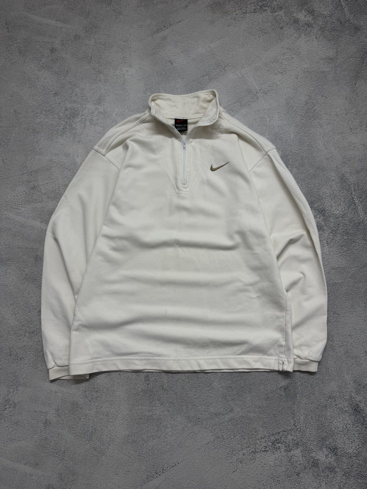 Nike Vintage Nike 1/4 Zip Sweatshirt White 00’s Size M / US 6-8 / IT 42-44 - 2 Thumbnail