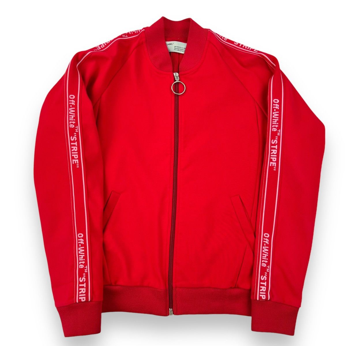 Off-White Off-White Tape Red Bomber Jacket Size US S / EU 44-46 / 1 - 2 Thumbnail
