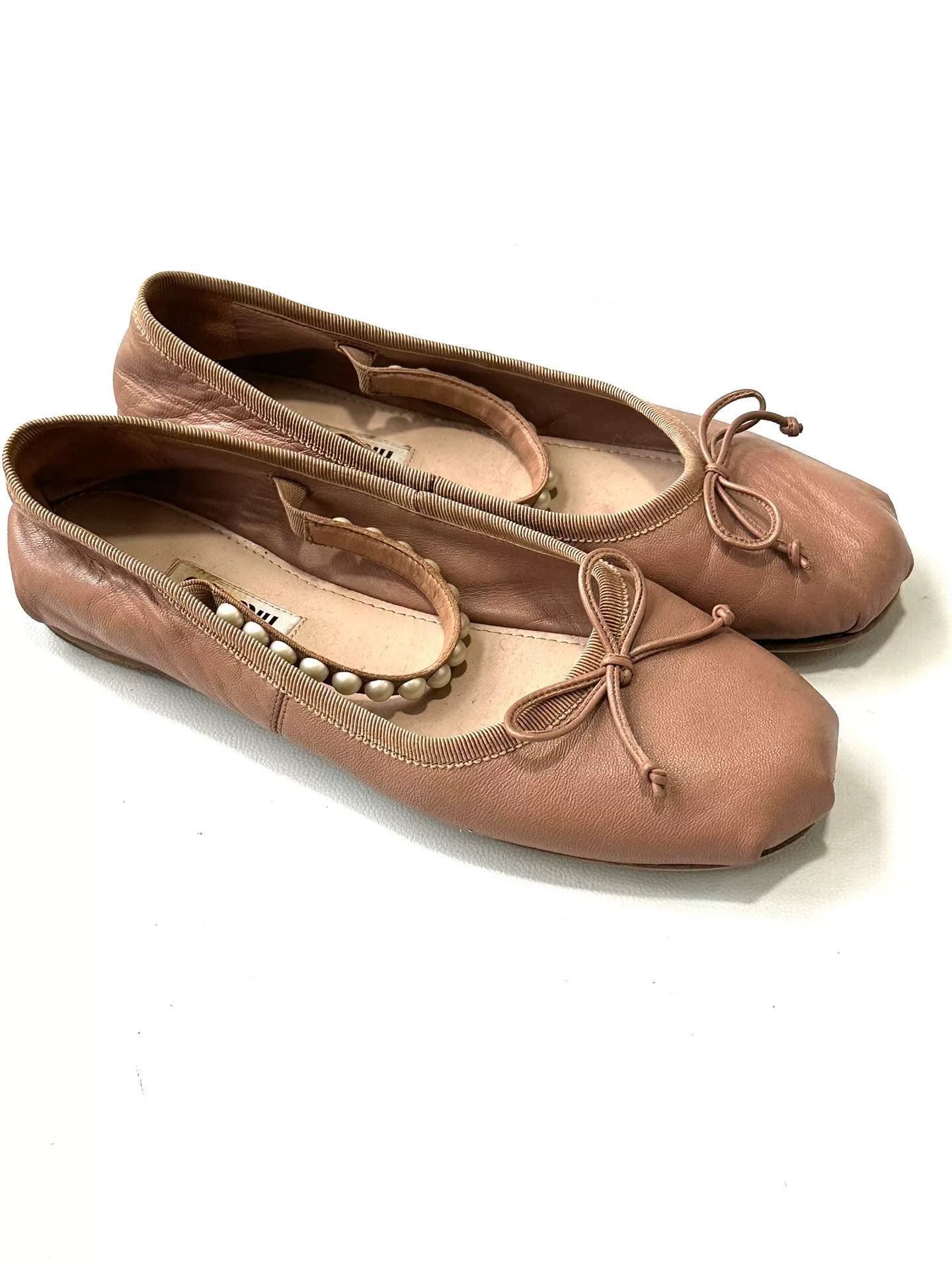 Miu Miu Miu Miu Show Style Flat Ballet Shoes Size US 4 / IT 34 - 1 Thumbnail