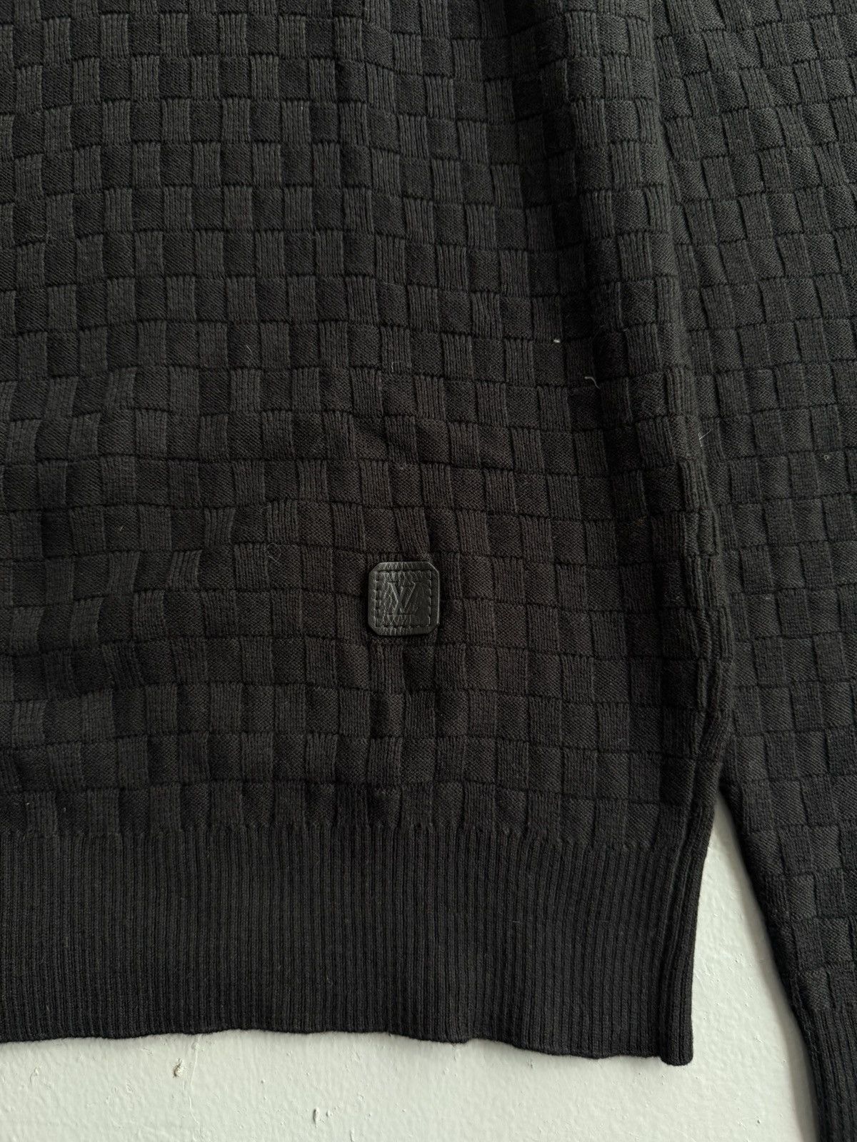 Louis Vuitton Louis Vuitton - Black Damier Crewneck Size US L / EU 52-54 / 3 - 6 Thumbnail