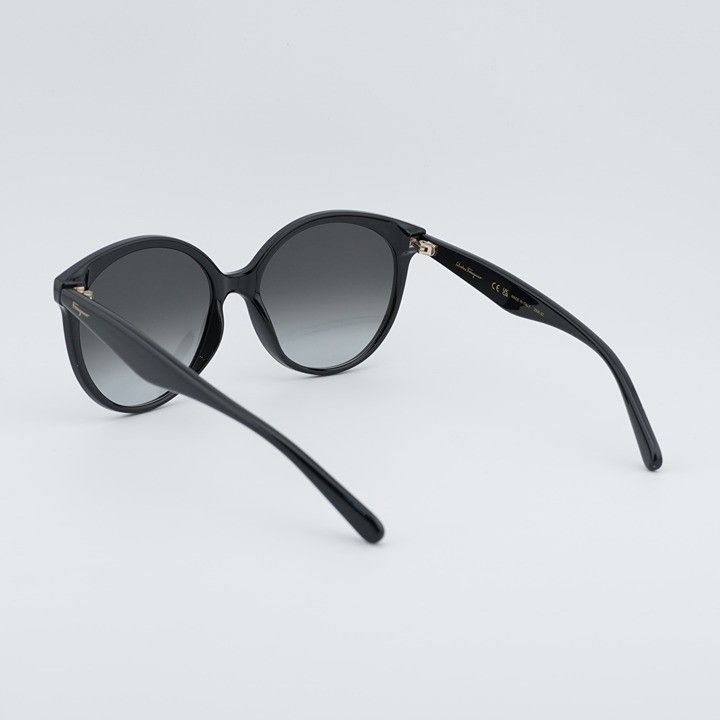 Salvatore Ferragamo Salvatore Ferragamo SF1071S 001 Sunglasses Black Round Frame Size ONE SIZE - 4 Thumbnail