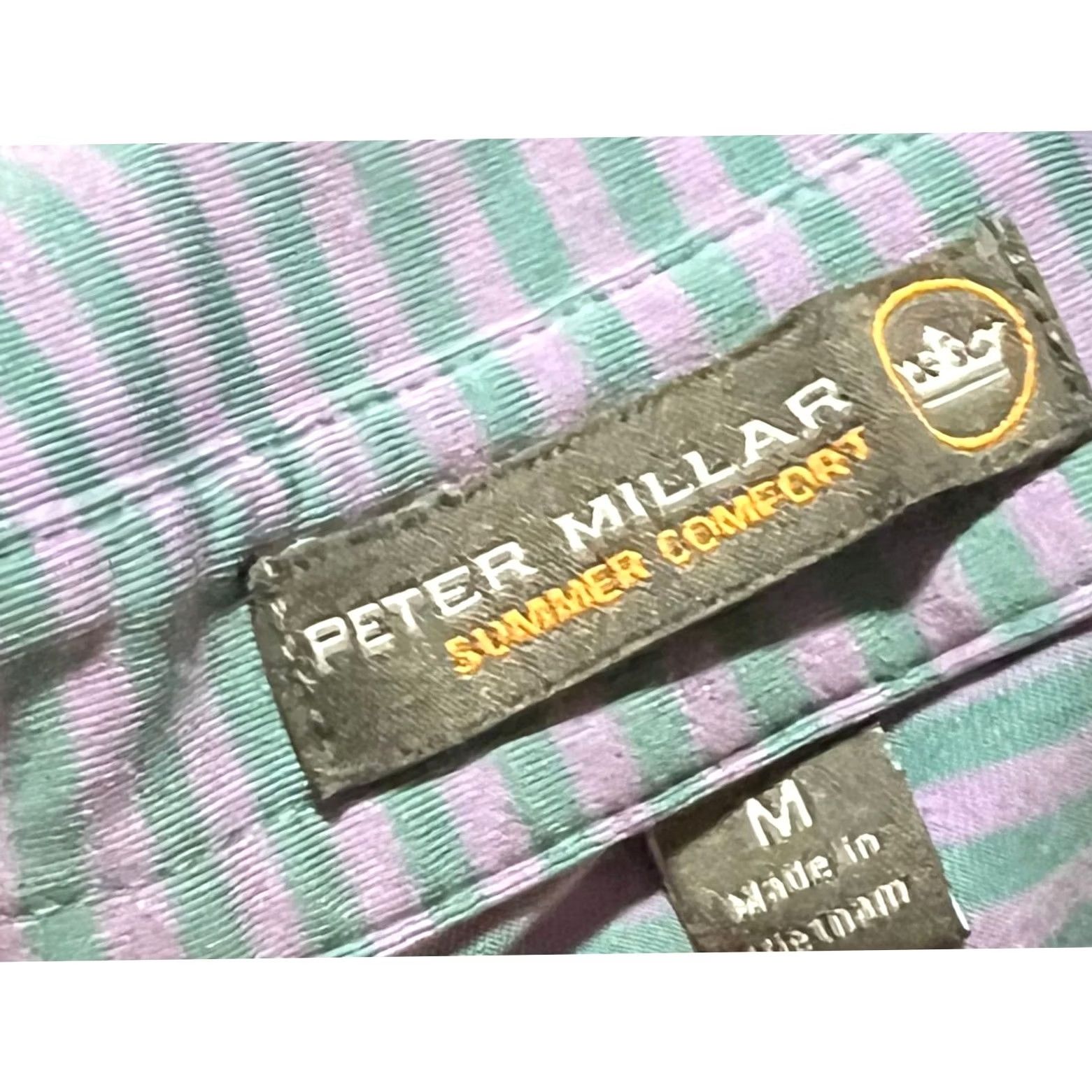 Peter Millar Peter Millar Polo M Purple Striped Golf Performance Short Sleeve Mens Size US M / EU 48-50 / 2 - 4 Thumbnail