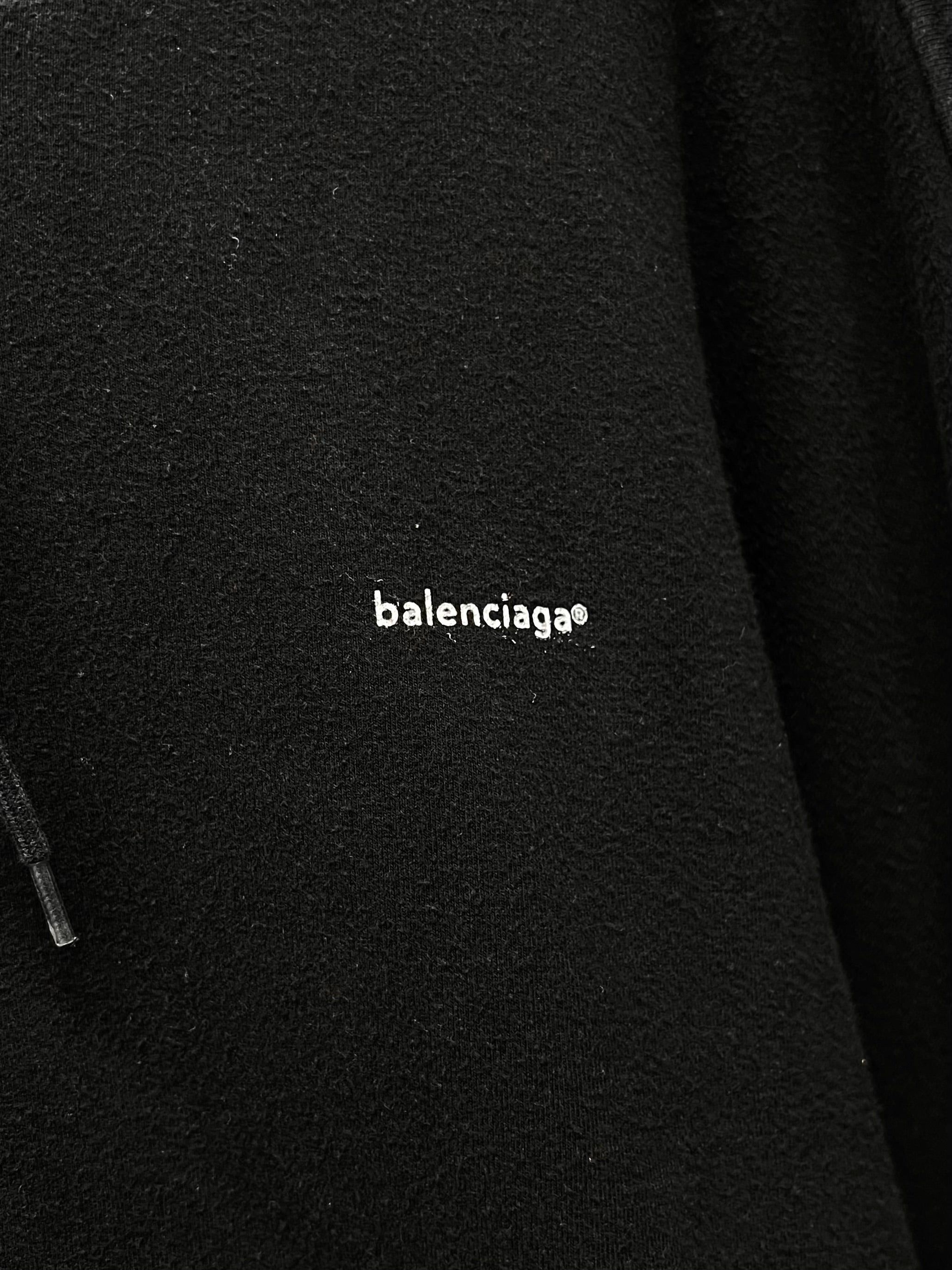 Balenciaga 2017 Balenciaga ‘Simple Logo’ Black Zip-Up Hoodie Size US S / EU 44-46 / 1 - 2 Thumbnail