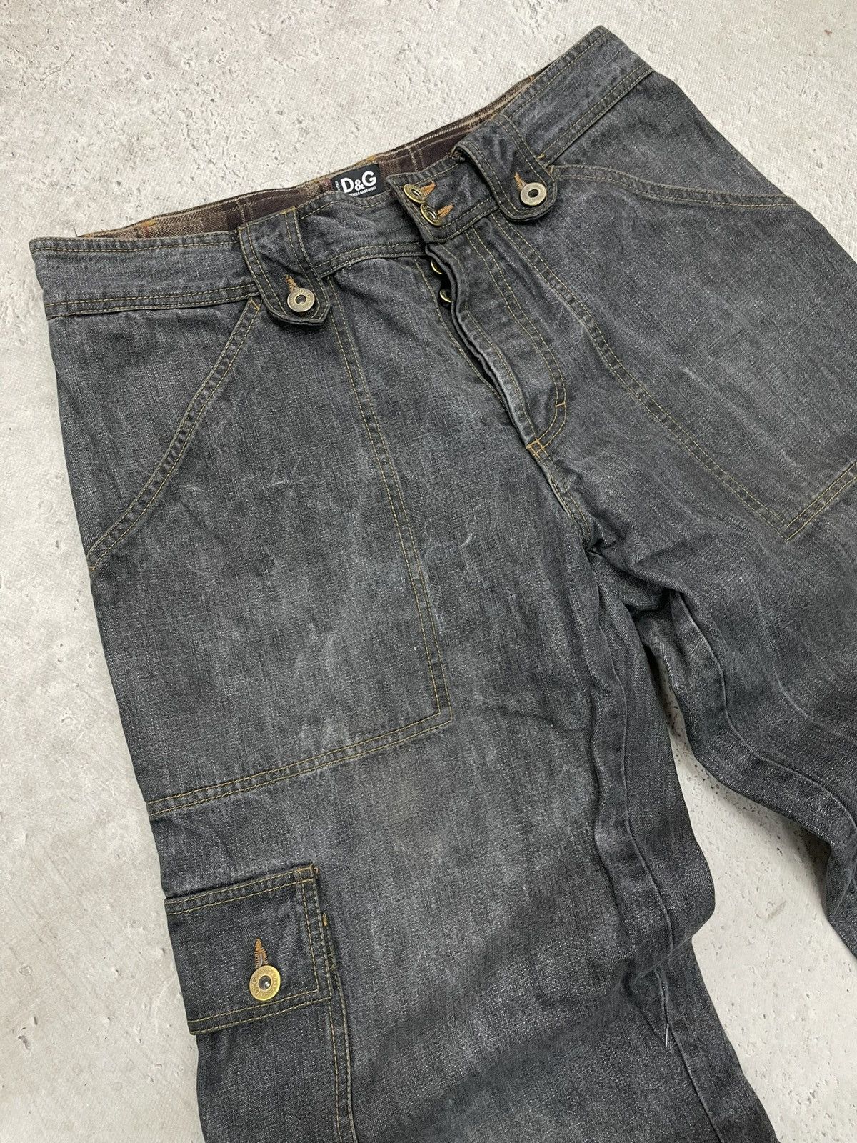Dolce & Gabbana Dolce & Gabbana FW 2000s archive denim cargo jeans pants Size US 32 / EU 48 - 3 Thumbnail