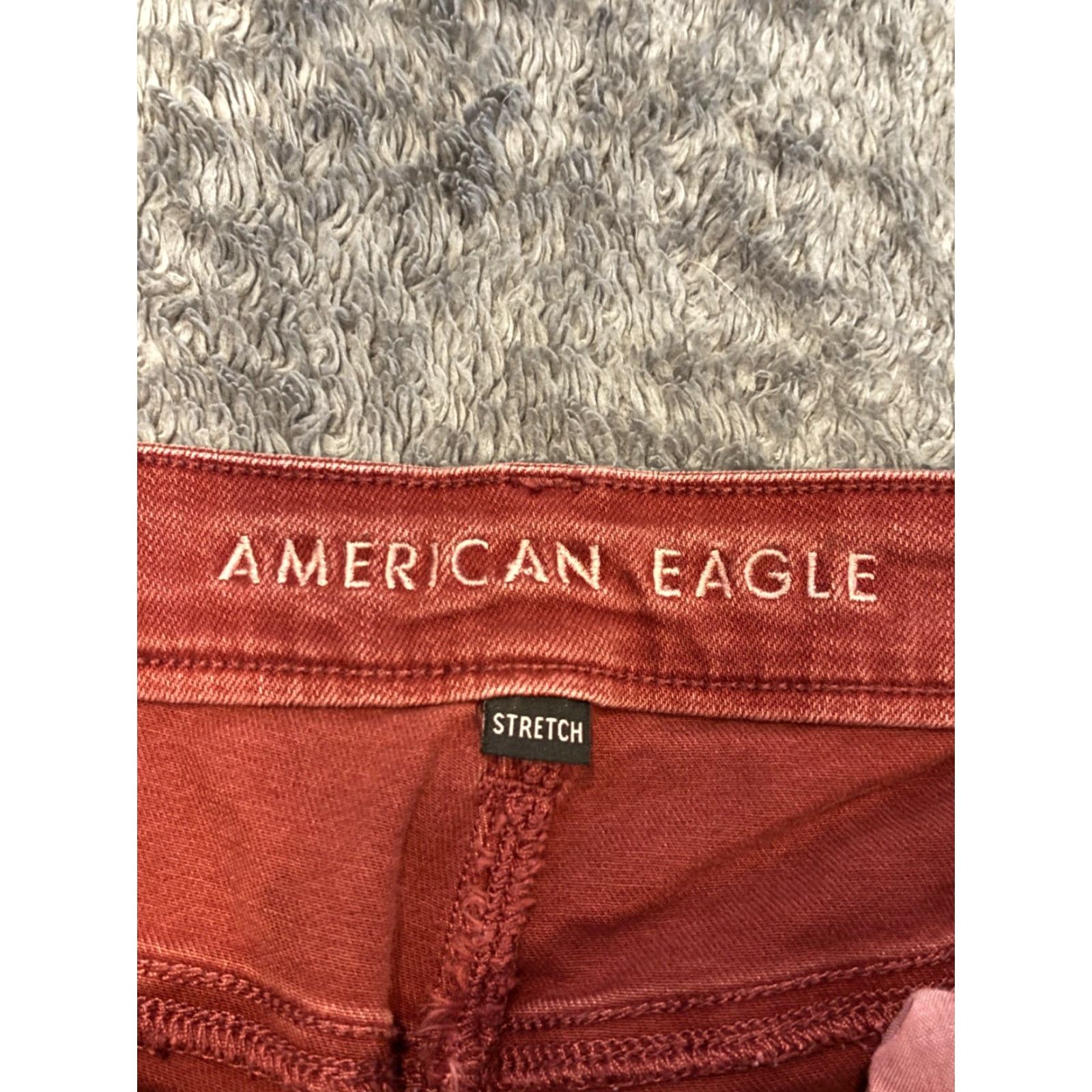 American Eagle Outfitters VINTAGE American Eagle Jeans Womens 14L Red Denim Mom Stretch Pants 90s Baggy Shirt? Size 36" / US 14 / IT 50 - 2 Thumbnail