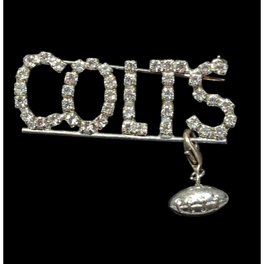 Other Vintage Colts Rhinestone Brooch With Detachable Football Cha Size ONE SIZE - 1 Thumbnail