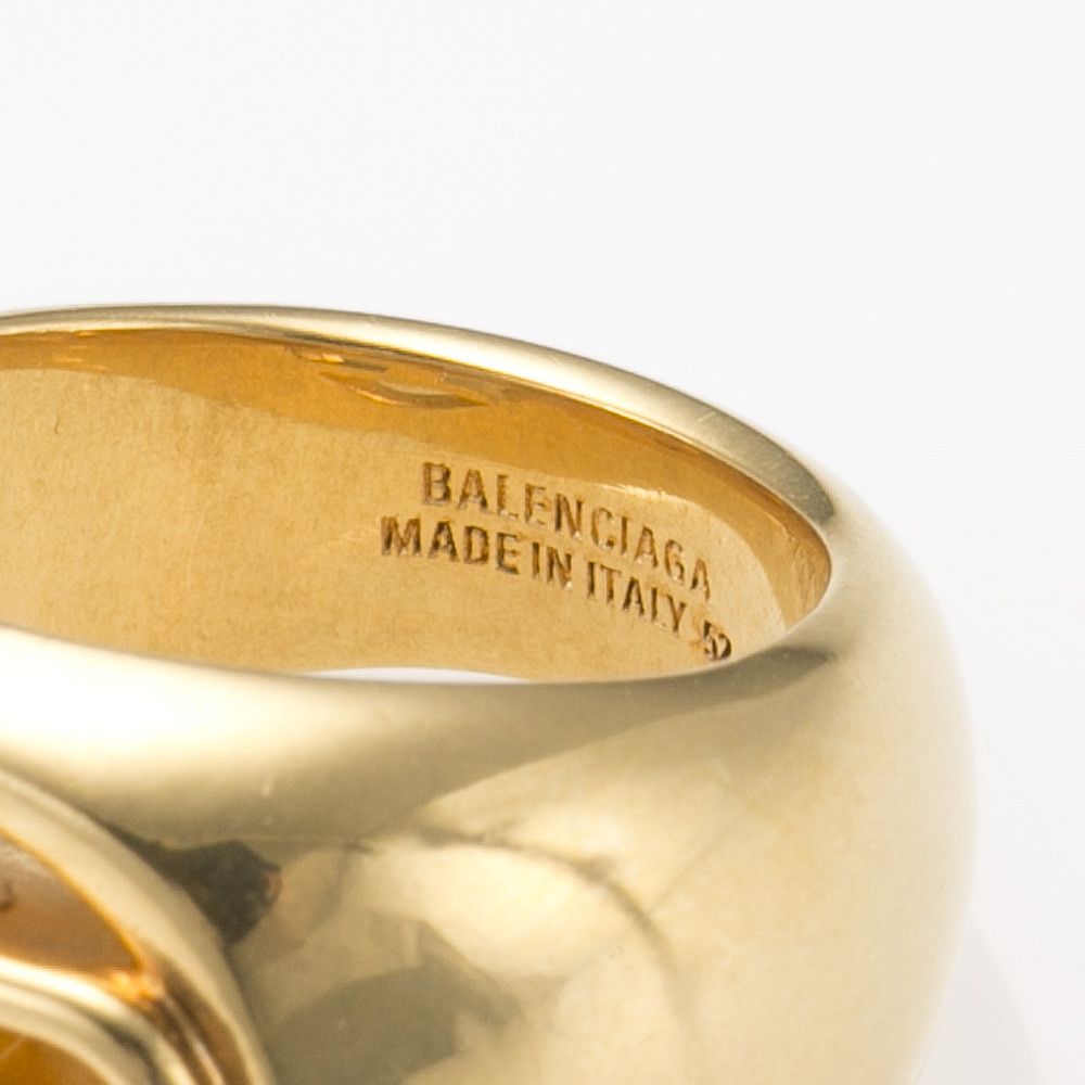 Balenciaga o1la1rc1a0924 Size: 54 / BB Signet Ring in Gold Size ONE SIZE - 2 Thumbnail