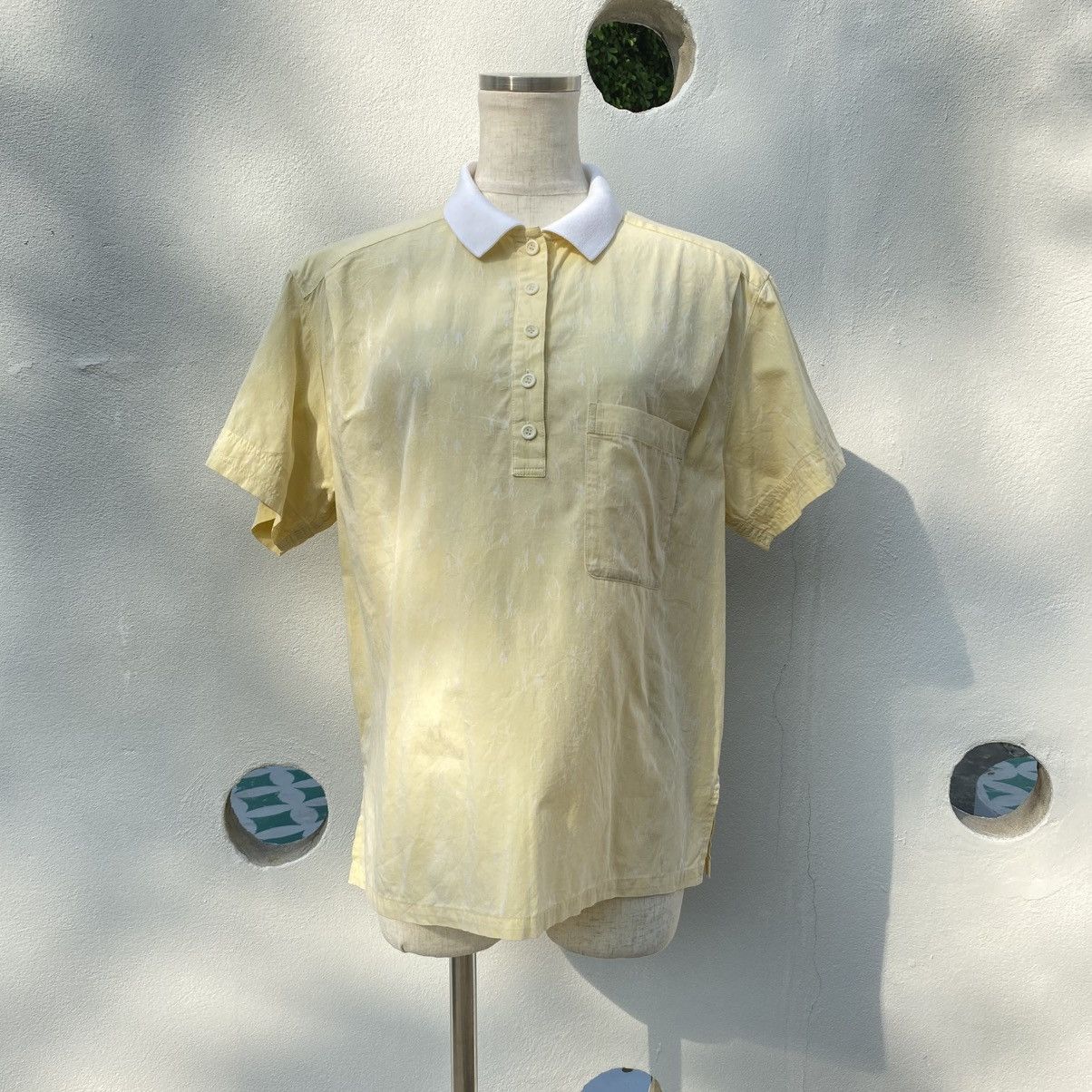 Dior Christian Dior Yellow Polo Shirt with White Collar & Accents Size M / US 6-8 / IT 42-44 - 12 Thumbnail