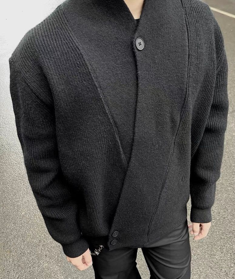 Japanese Brand Cleanfit retro fashion wrap knit cardigan knitwear Size US XL / EU 56 / 4 - 6 Thumbnail