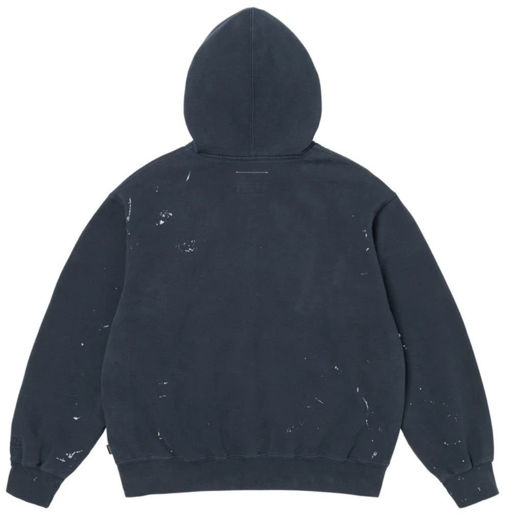 Maison Margiela × Supreme SS26 Supreme/MM6 Navy Split Box Logo Zip Up Hoodie Size US M / EU 48-50 / 2 - 2 Thumbnail