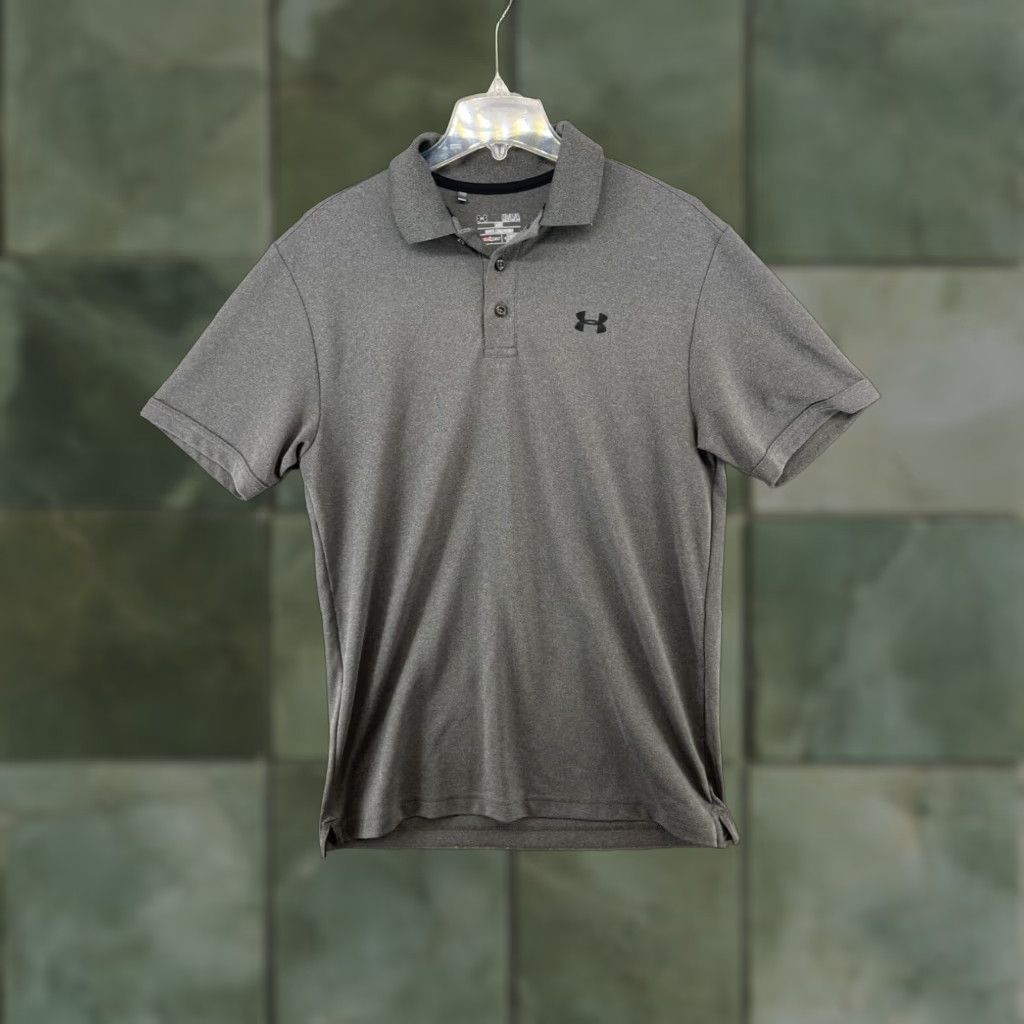 Under Armour Under Armour Golf Polo Shirt Mens Gray Short Sleeve Medium Size US M / EU 48-50 / 2 - 1 Thumbnail