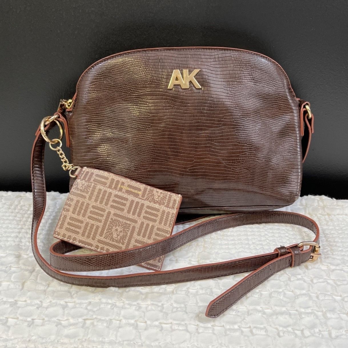 Anne Klein Anne Klein Women's Brown Purse/Crossbody W/ Card Holder SKU Size ONE SIZE - 1 Thumbnail
