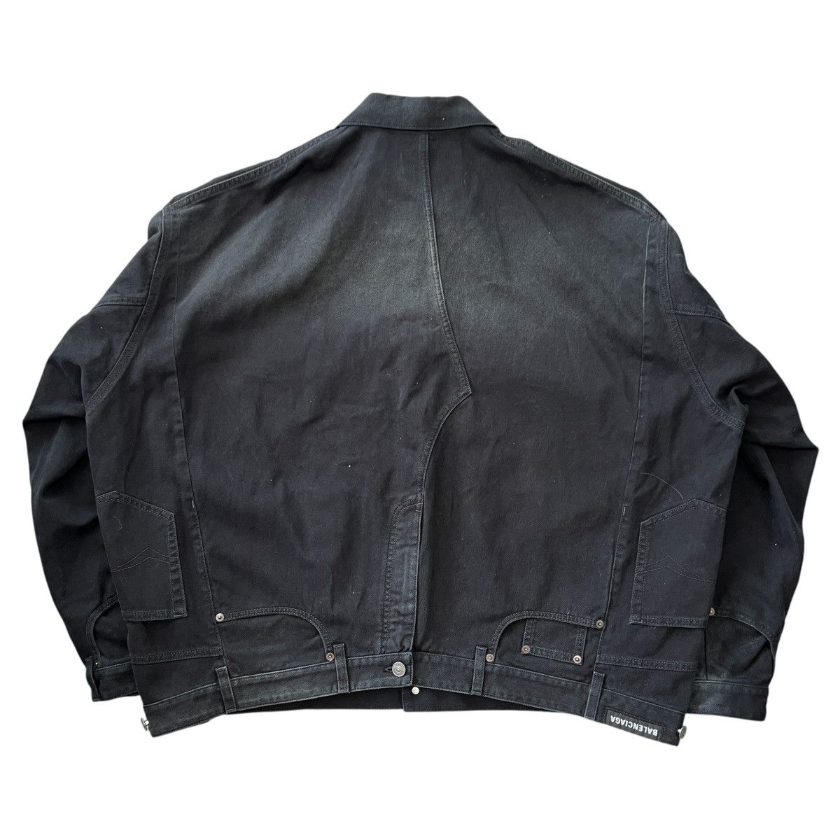Balenciaga BALENCIAGA 23 Winter LOOK16 Deconstructed Black Denim Jacket Size US M / EU 48-50 / 2 - 12 Thumbnail