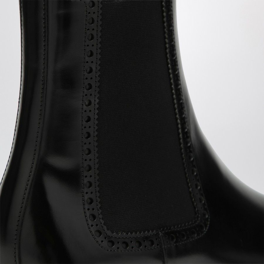 Dolce & Gabbana o1d2blof0226 Leather Ankle Boots in Black Size US 11 / EU 44 - 5 Thumbnail