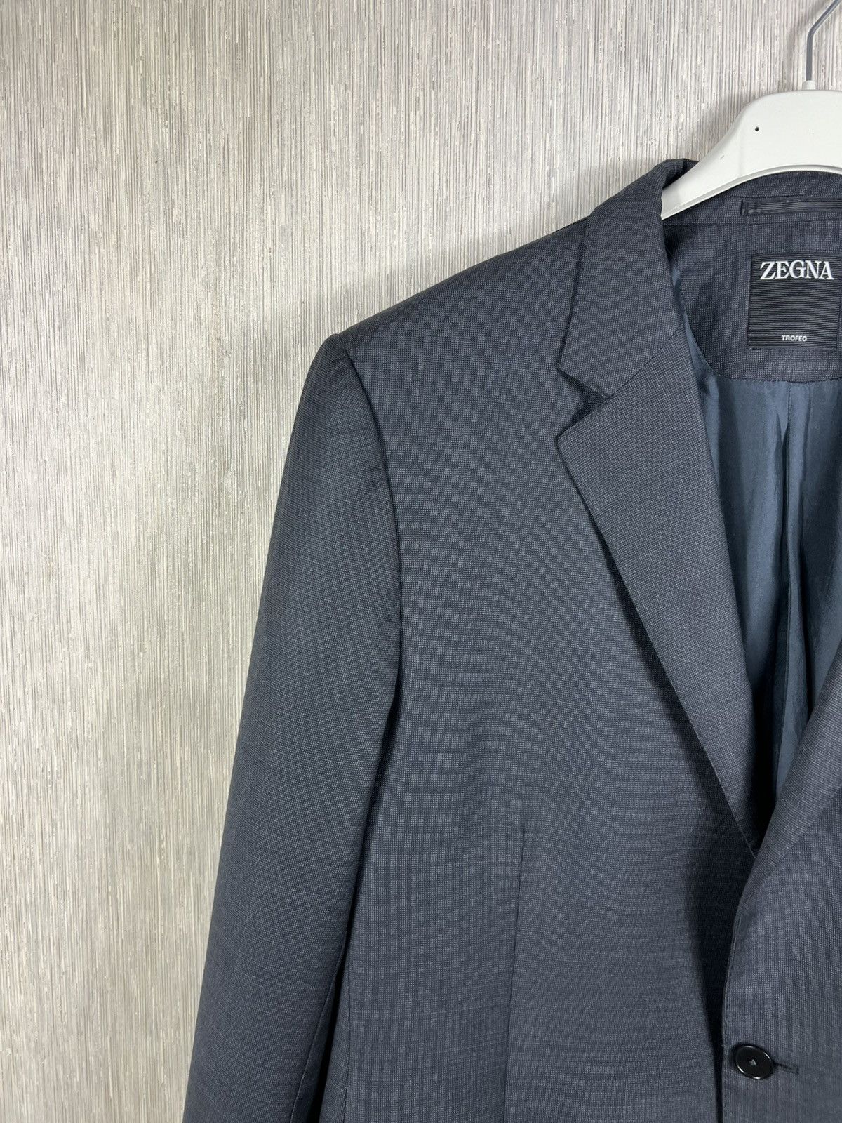 Ermenegildo Zegna Ermenegildo Zegna trofeo wool suit blazer jacket dark grey Size 44R - 5 Thumbnail