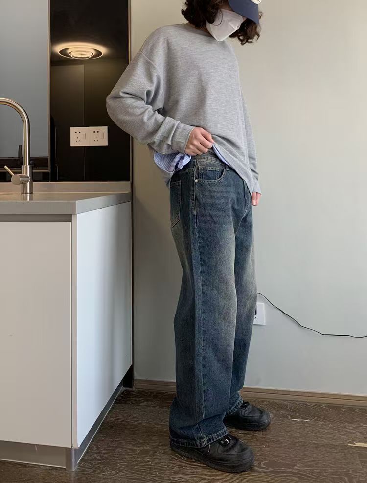 Japanese Brand × Jean Washed casual vintage distressed wide-leg flared jeans Size US 32 / EU 48 - 2 Thumbnail