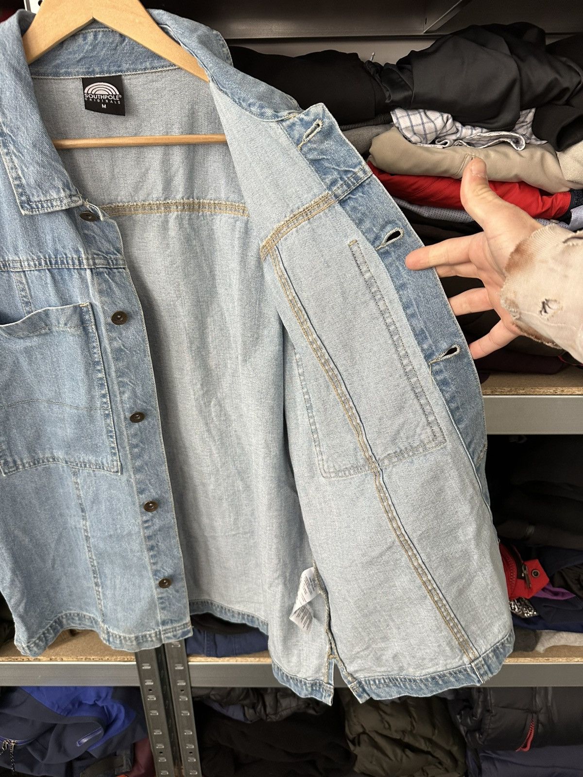 Southpole Vintage Y2K Southpole USA Jeans Blue Denim Button Up Shirt Size US M / EU 48-50 / 2 - 15 Thumbnail