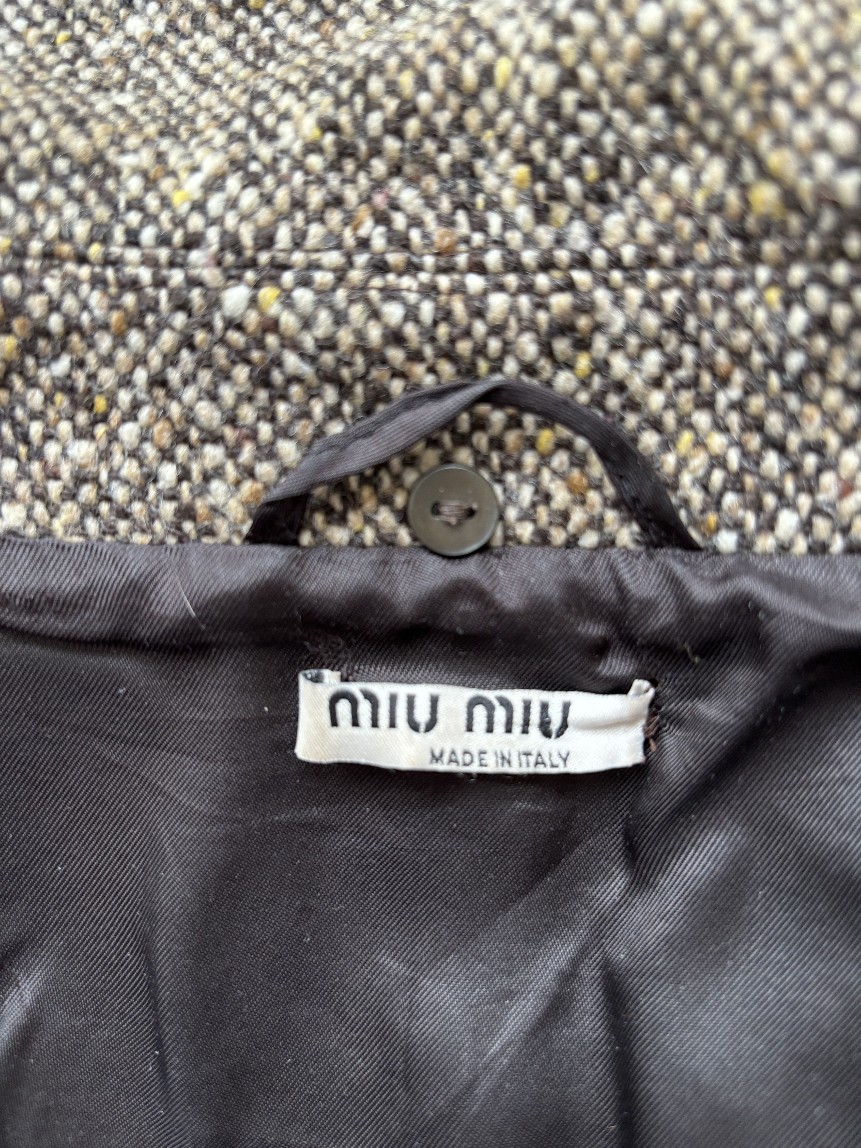 Miu Miu ⚡️QUICK SALE⚡️Miu Miu Brown Tweed Long Coat Trenchcoat Size M / US 6-8 / IT 42-44 - 3 Thumbnail
