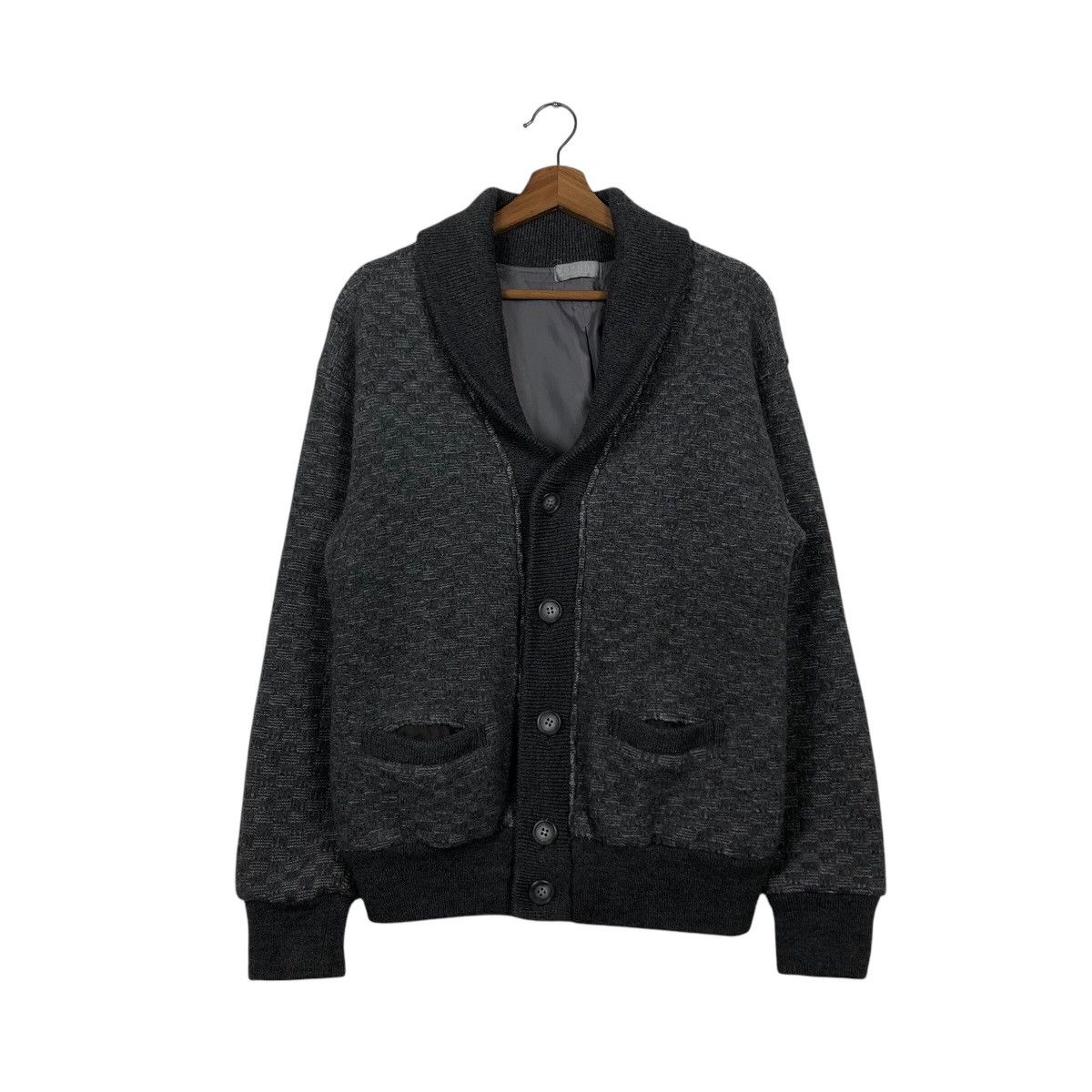 Japanese Brand 📌Vintage Cardigan Bomber Jacket Button Kosugi Issey Miyake Size US L / EU 52-54 / 3 - 2 Thumbnail