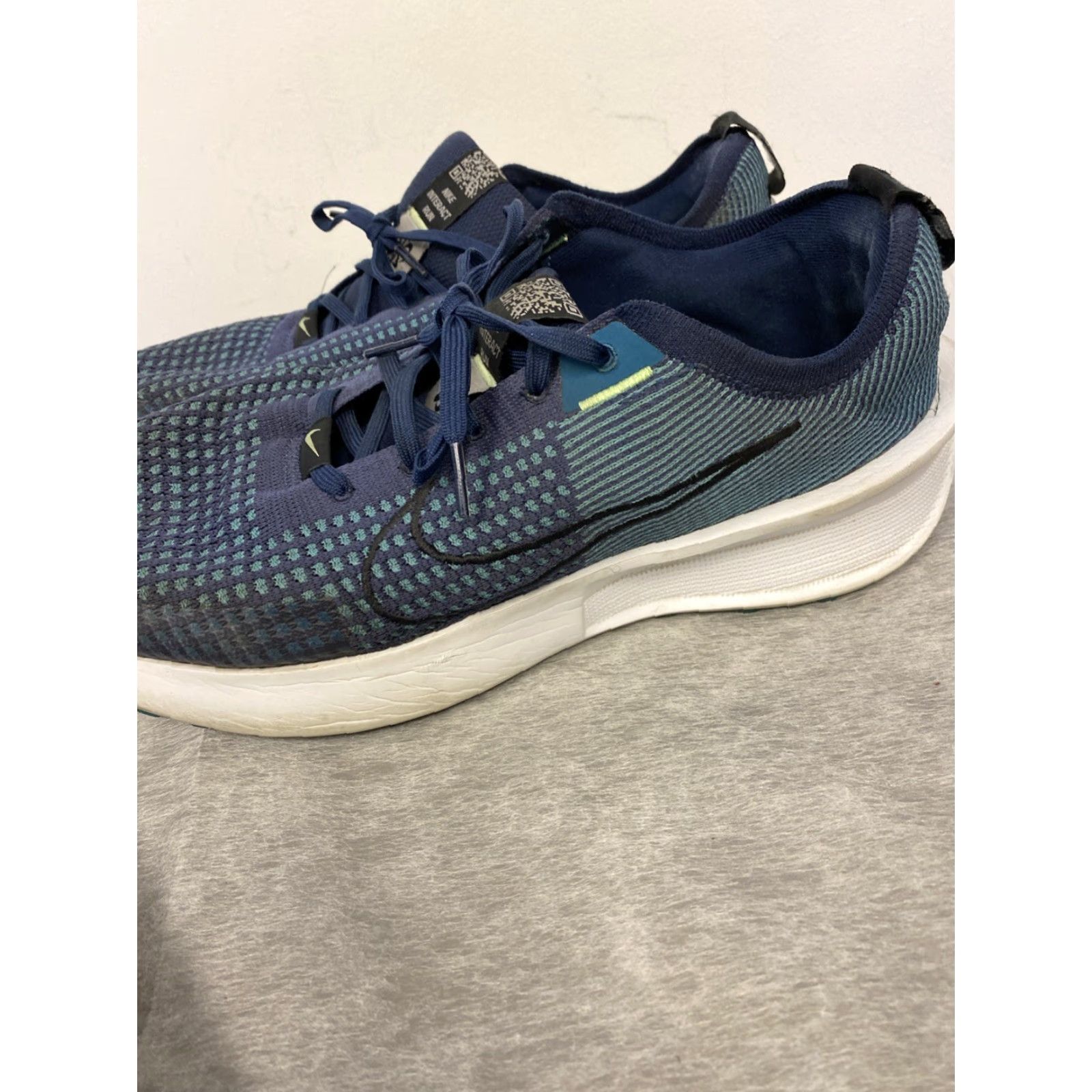 Nike Nike Interact Run Men Sneaker College Navy Teal 11 US/UK 45 EU FlyKnit 403 FD2291-403 Size US 10 / EU 43 - 4 Thumbnail