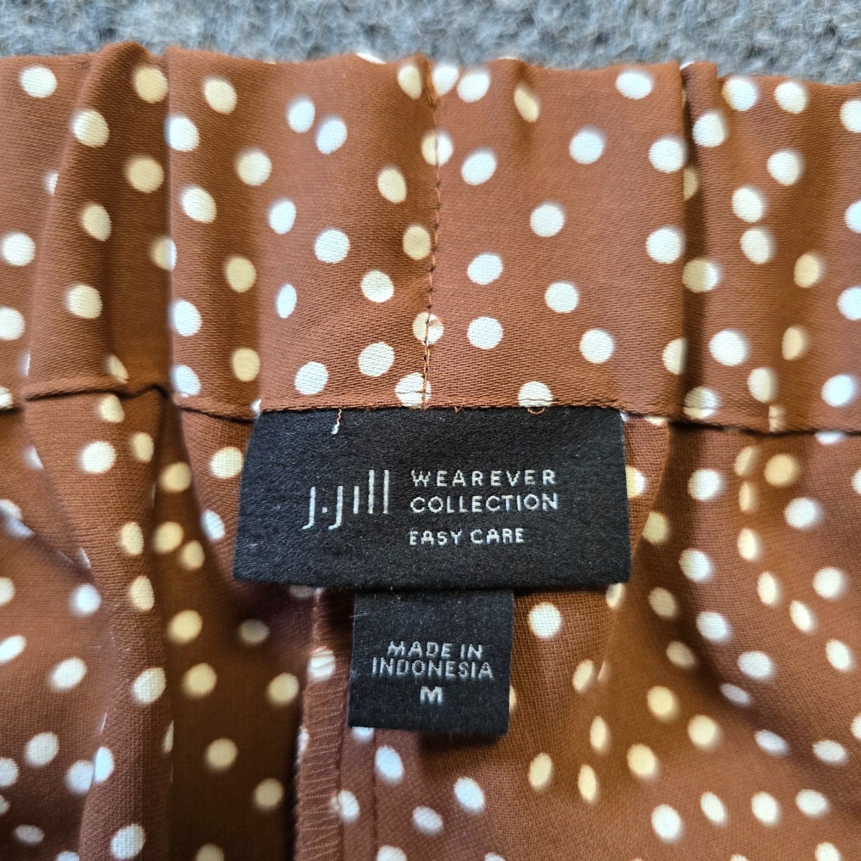 J. Jill J Jill Pants Womens Medium Brown Polka Dot Crop Capri Wide Leg Pull On Casual Pants Size 24" / US 00 / IT 34 - 4 Thumbnail