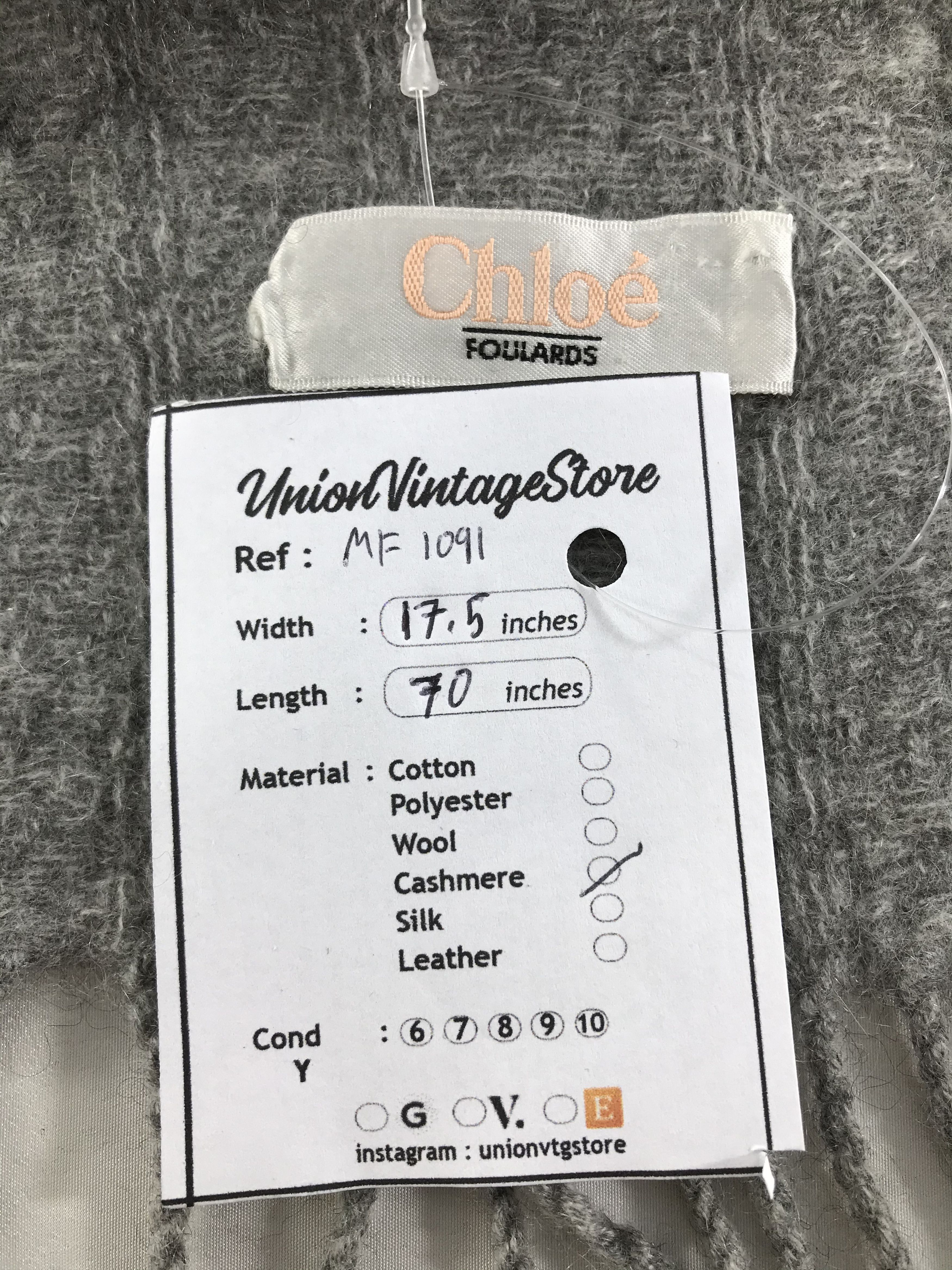 Chloe Vintage Chloe Scarf/Muffler/Neckwear MF1091 Size ONE SIZE - 6 Thumbnail