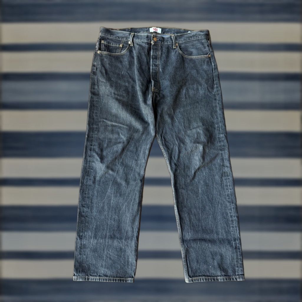 Levi's Levi's 501 Original Button Fly Black Denim Jeans Mens 40x32 Dark Wash Grunge Straight Classic 5-Pocket Denim Jeans Mens Size US 40 / EU 56 - 1 Thumbnail