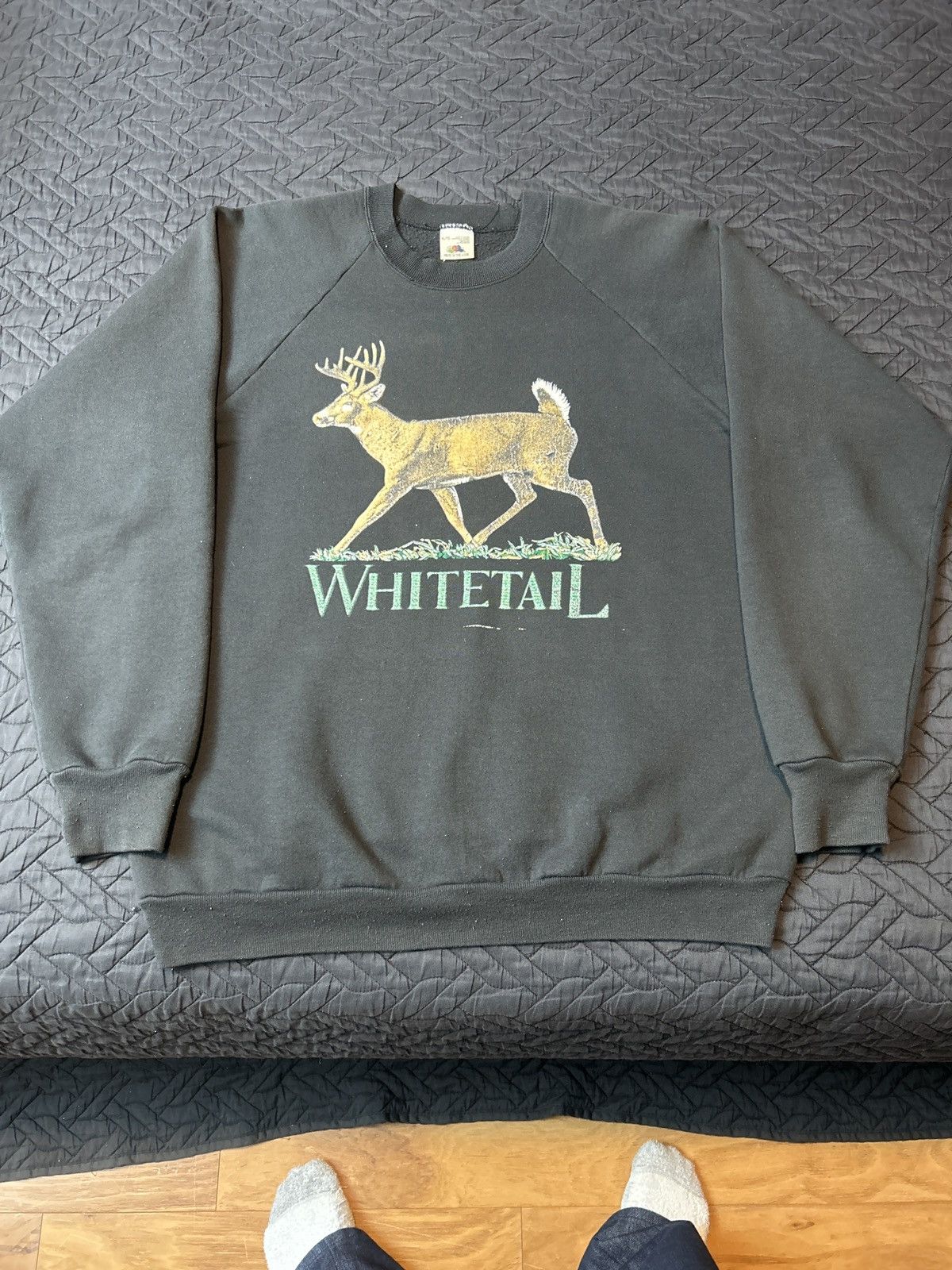 Fruit Of The Loom Vintage hunting crewneck Size US XL / EU 56 / 4 - 1 Thumbnail