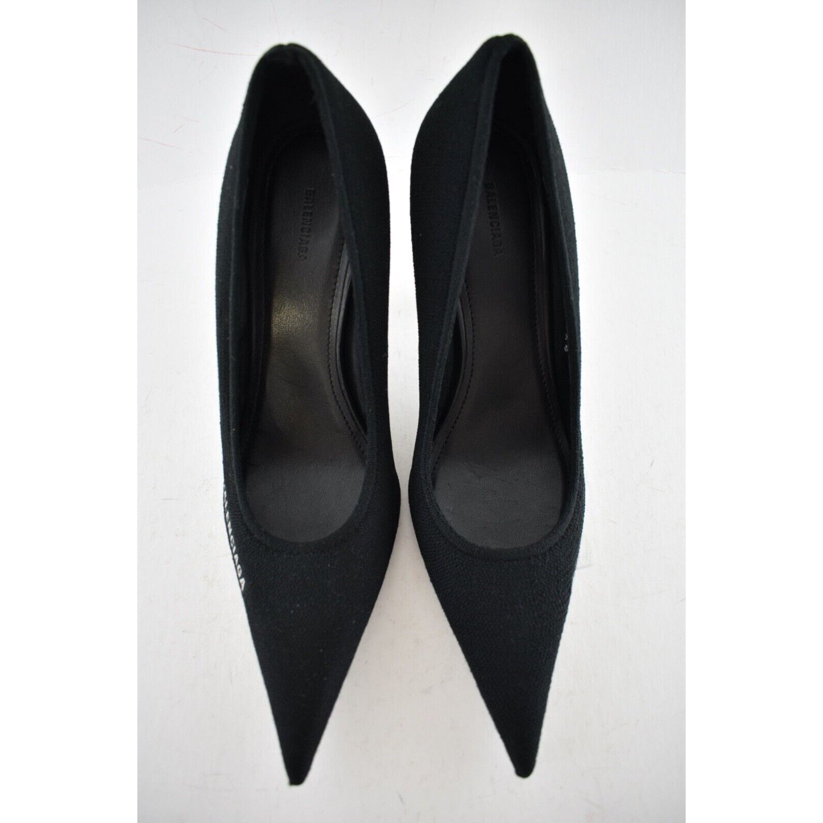 Balenciaga Knife Recycled Knit Logo Pointed Toe Mule Heel Pump 36.5 Size US 6.5 / IT 36.5 - 7 Thumbnail