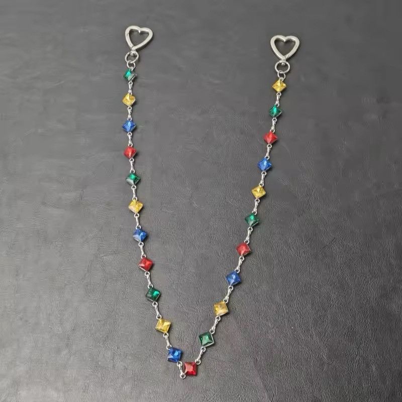 Jewelry Colorful Agate Rhineston Waist Pants Chain Size ONE SIZE - 9 Thumbnail