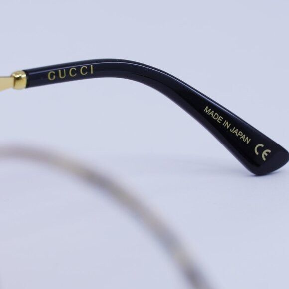 Gucci 🕶️ New Gucci GG0596OA 001 Gold/Black Eyeglasses 58mm Size ONE SIZE - 8 Thumbnail
