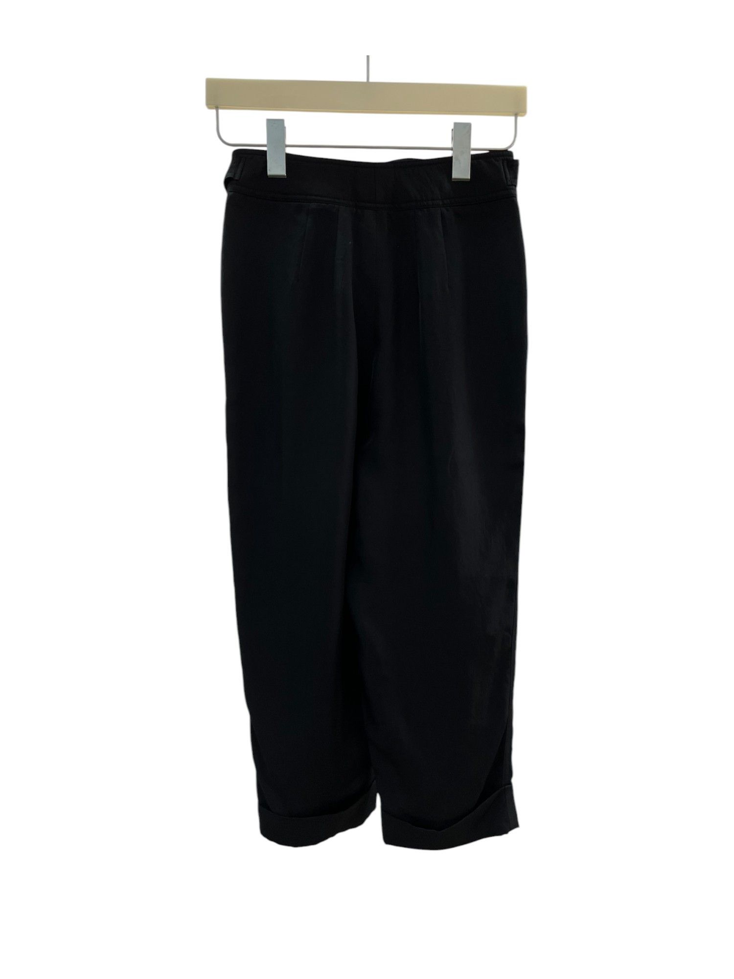 Tom Ford Black Cropped Pants With Double Buckle Waisted Detail Size 25" / US 0 / IT 36 - 2 Thumbnail